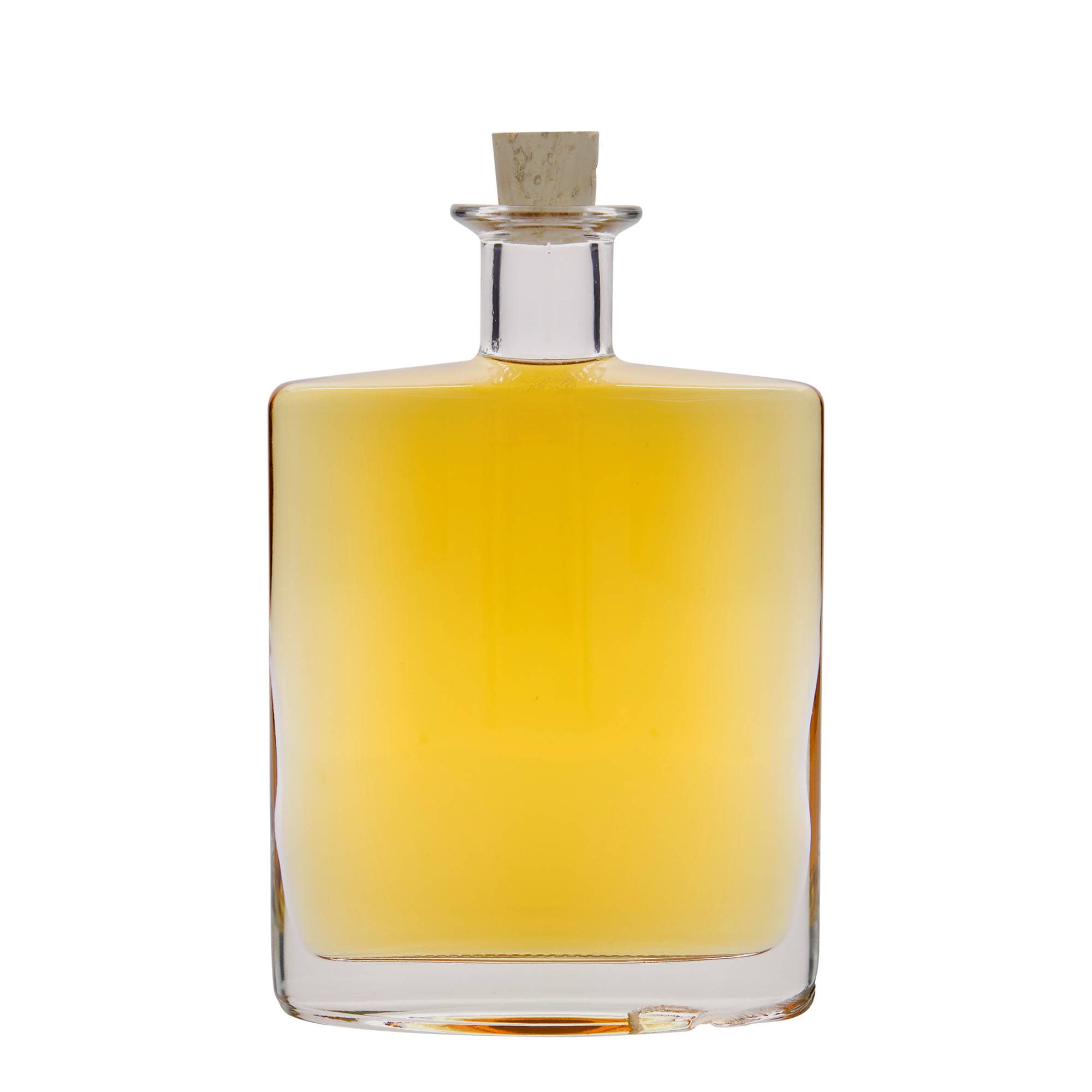 Glazen fles 'Zorbas', 700 ml, ovaal, monding: kurk