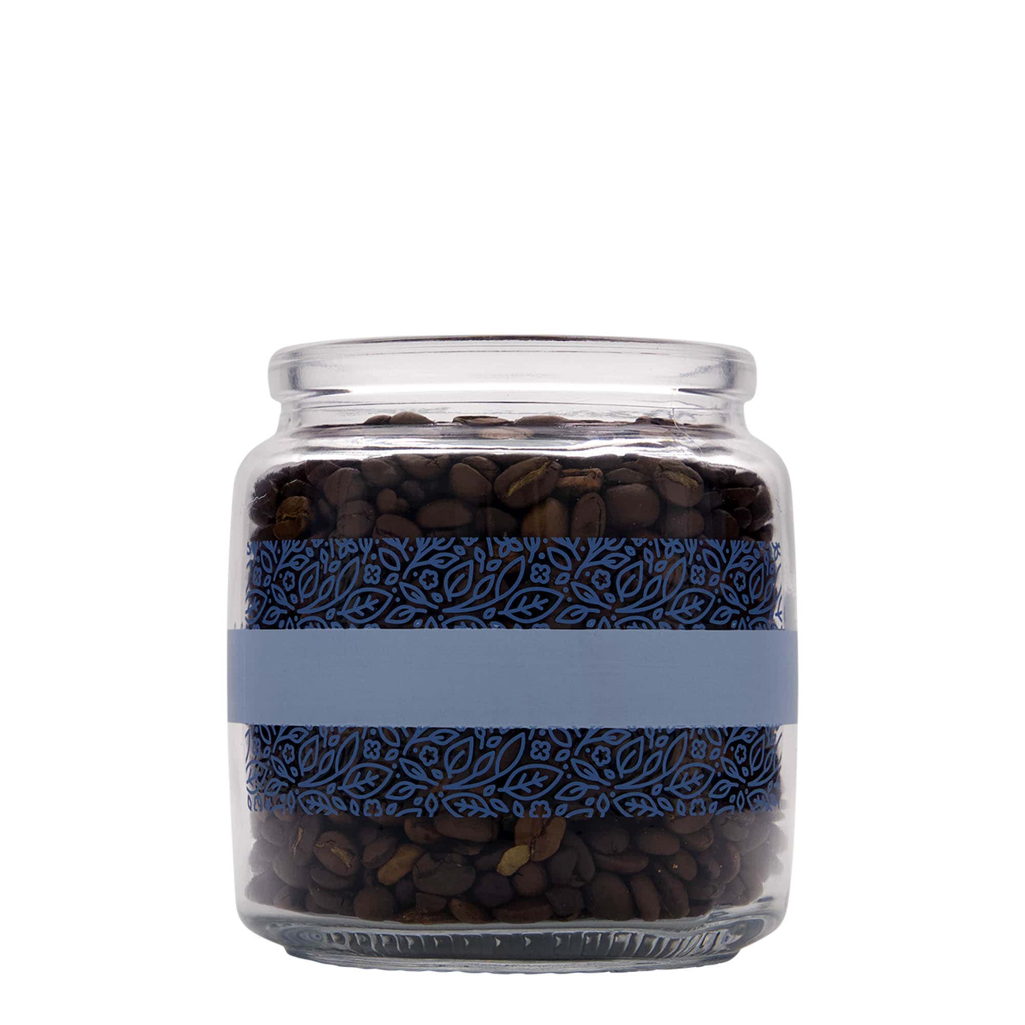 Bocal avec bouchon liège 750 ml « Giara », motif : naturalmente blu, bouchage: bouchon