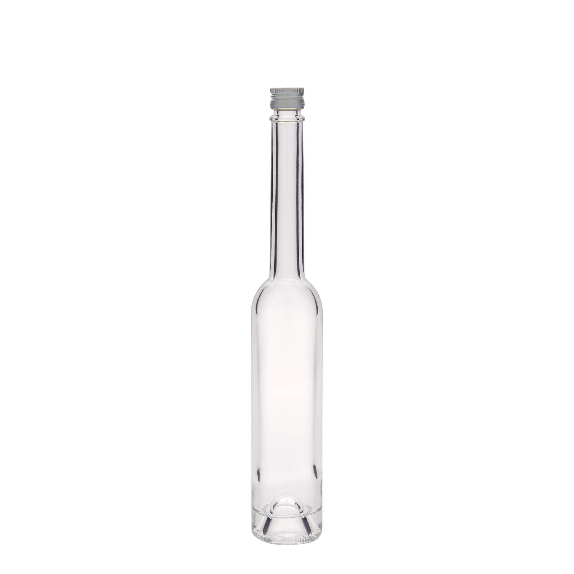 Glazen fles 'Platina', 100 ml, monding: PP 18 Glazen fles 'Platina', 100 ml, monding: PP 18