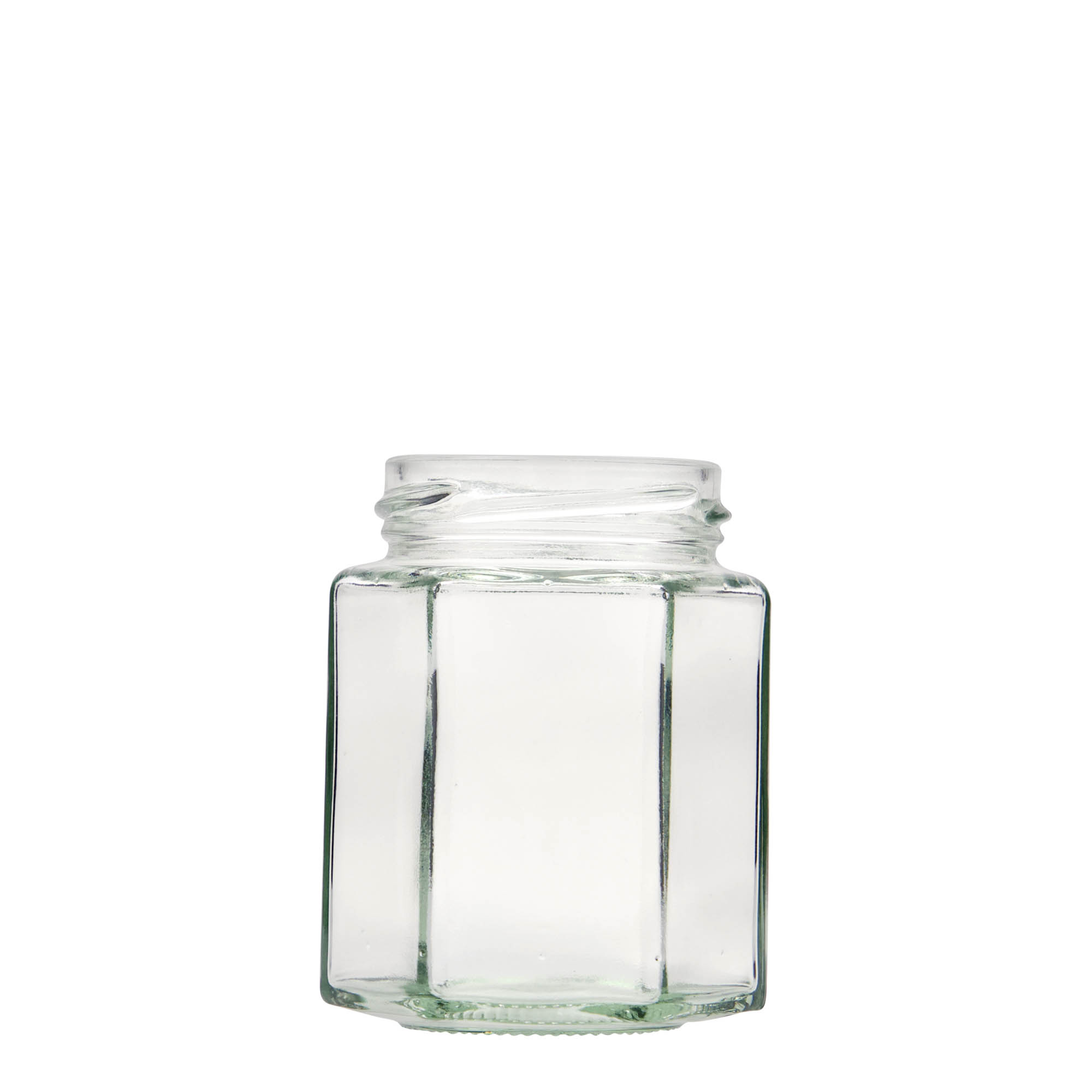 Bocal hexagonal 191 ml, bouchage: Twist-Off (TO 58) Bocal hexagonal 191 ml, bouchage: Twist-Off (TO 58)