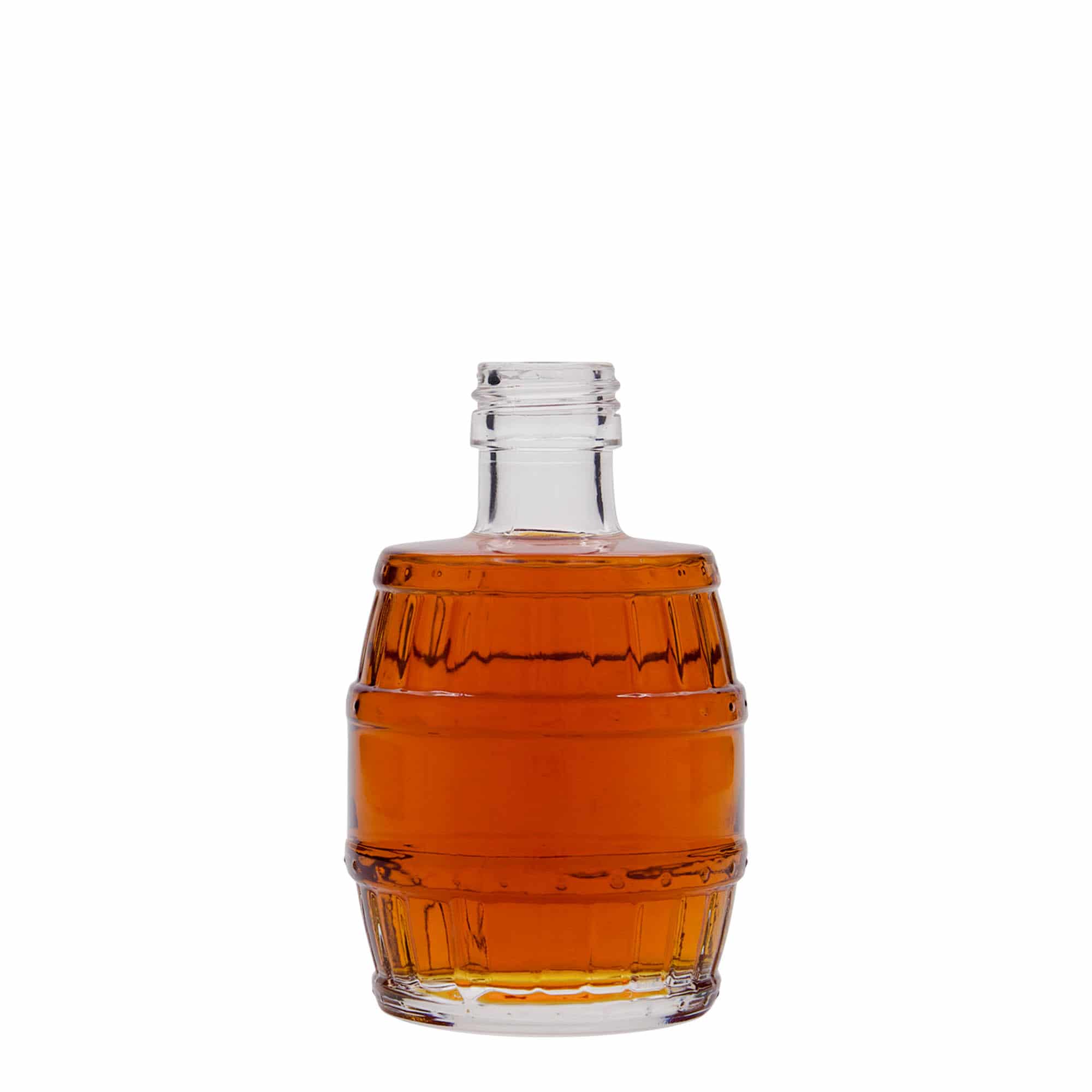 Glazen fles 'Vat', 200 ml, monding: PP 28