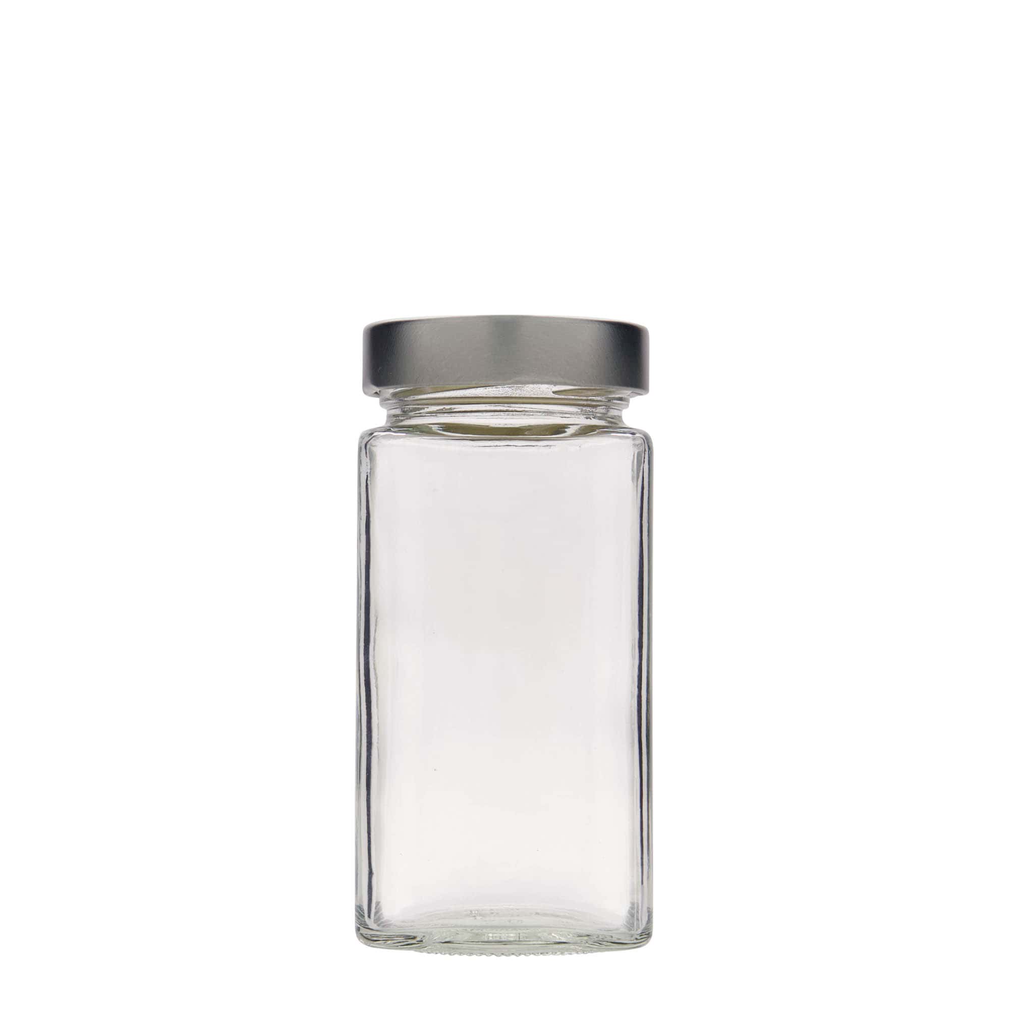 Bocal carré 314 ml « Funny », bouchage: Deep-Twist-Off (DTO 58)