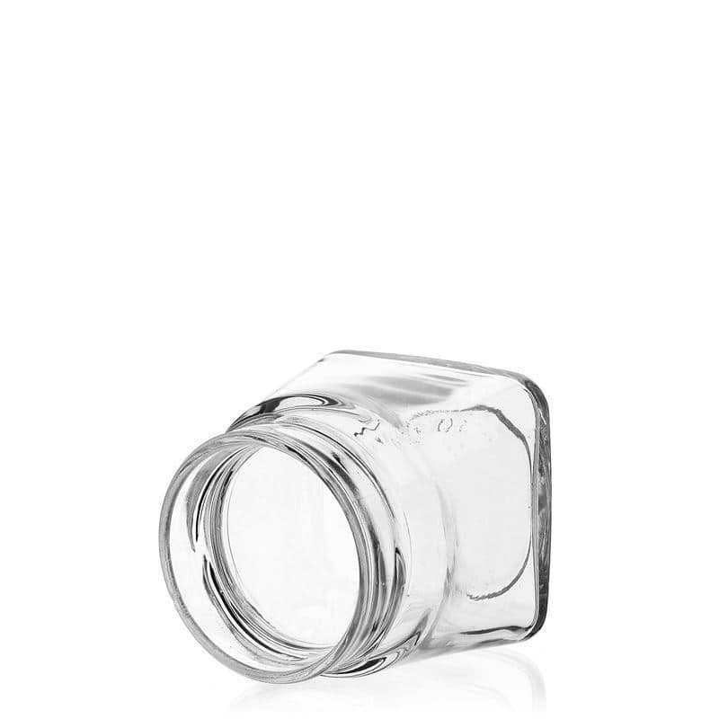 Vierkante pot 'Luxor', 106 ml, monding: deep-twist-off (DTO 58)