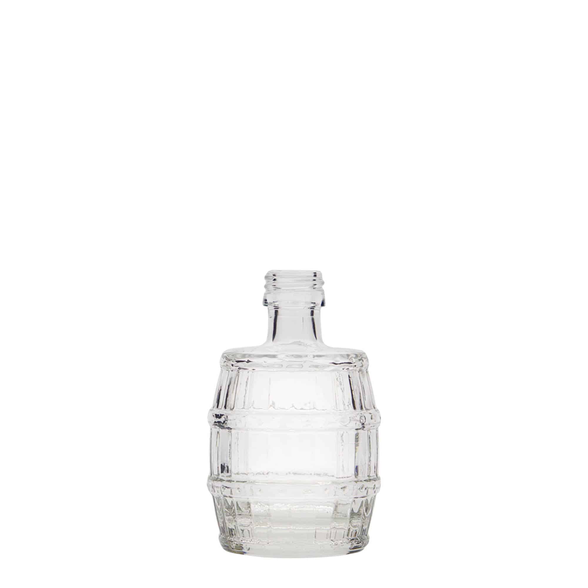 Glazen fles 'Vat', 50 ml, monding: PP 18 Glazen fles 'Vat', 50 ml, monding: PP 18