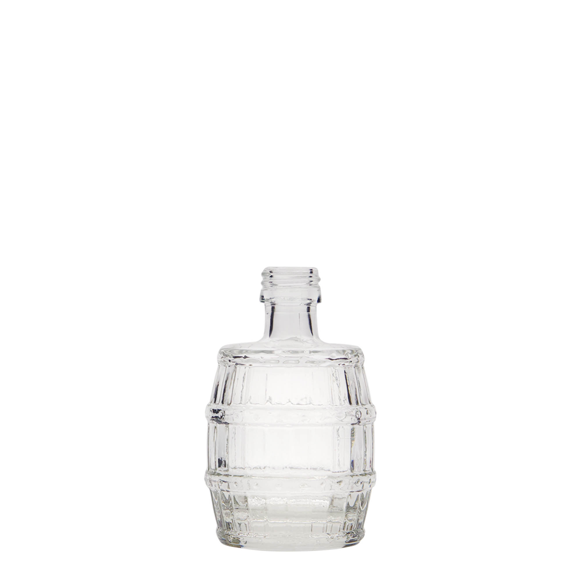 Bouteille en verre 50 ml 'Fut', bouchage: PP 18 Bouteille en verre 50 ml 'Fut', bouchage: PP 18
