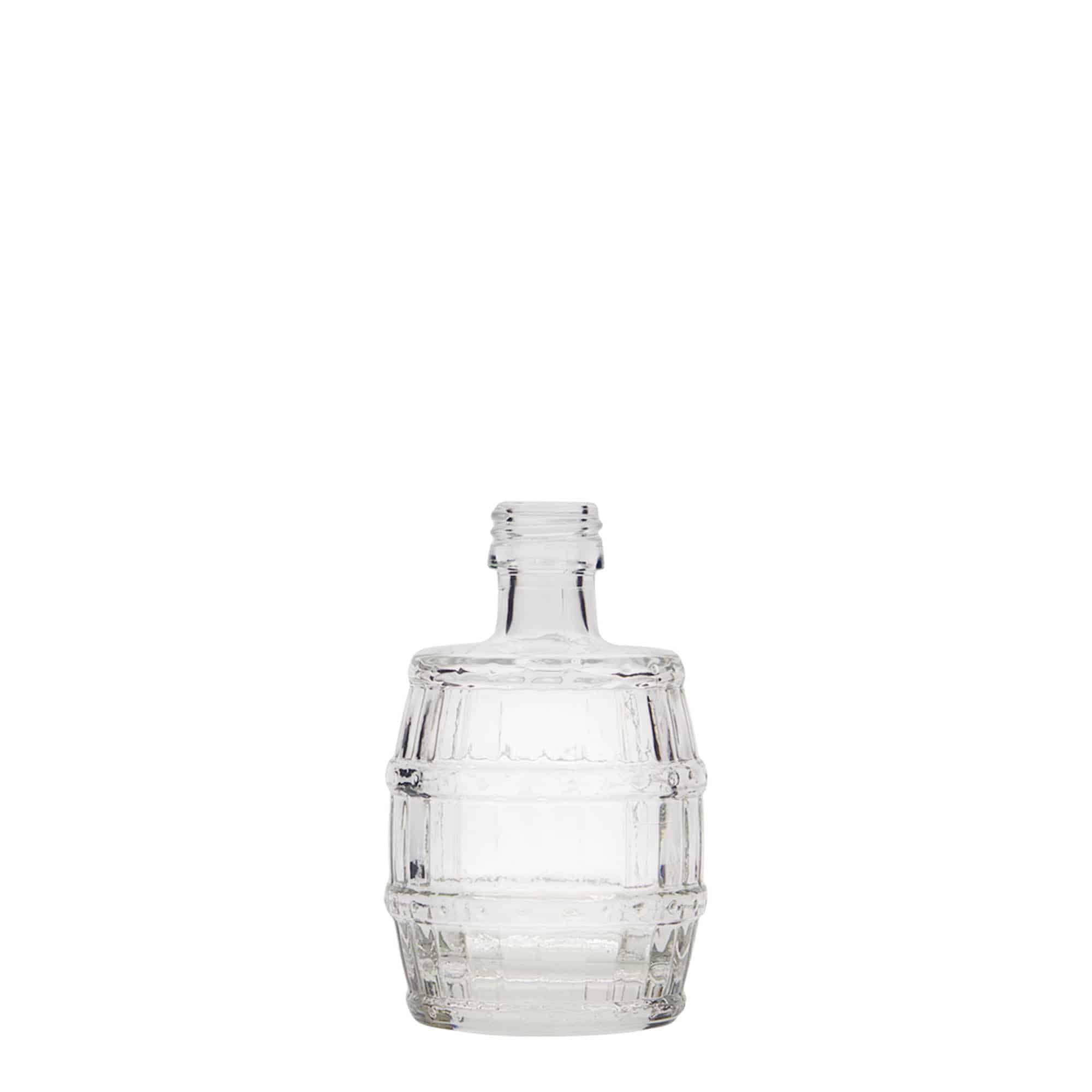 Glazen fles 'Vat', 50 ml, monding: PP 18 Glazen fles 'Vat', 50 ml, monding: PP 18