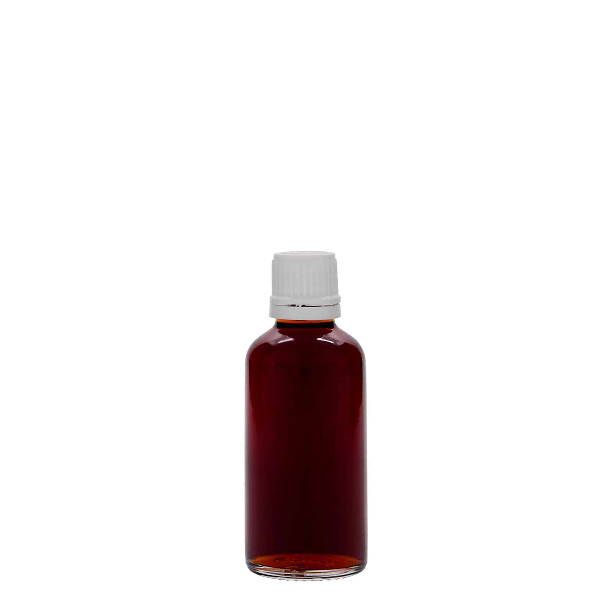 Medicijnfles, 50 ml, glas, monding: DIN 18