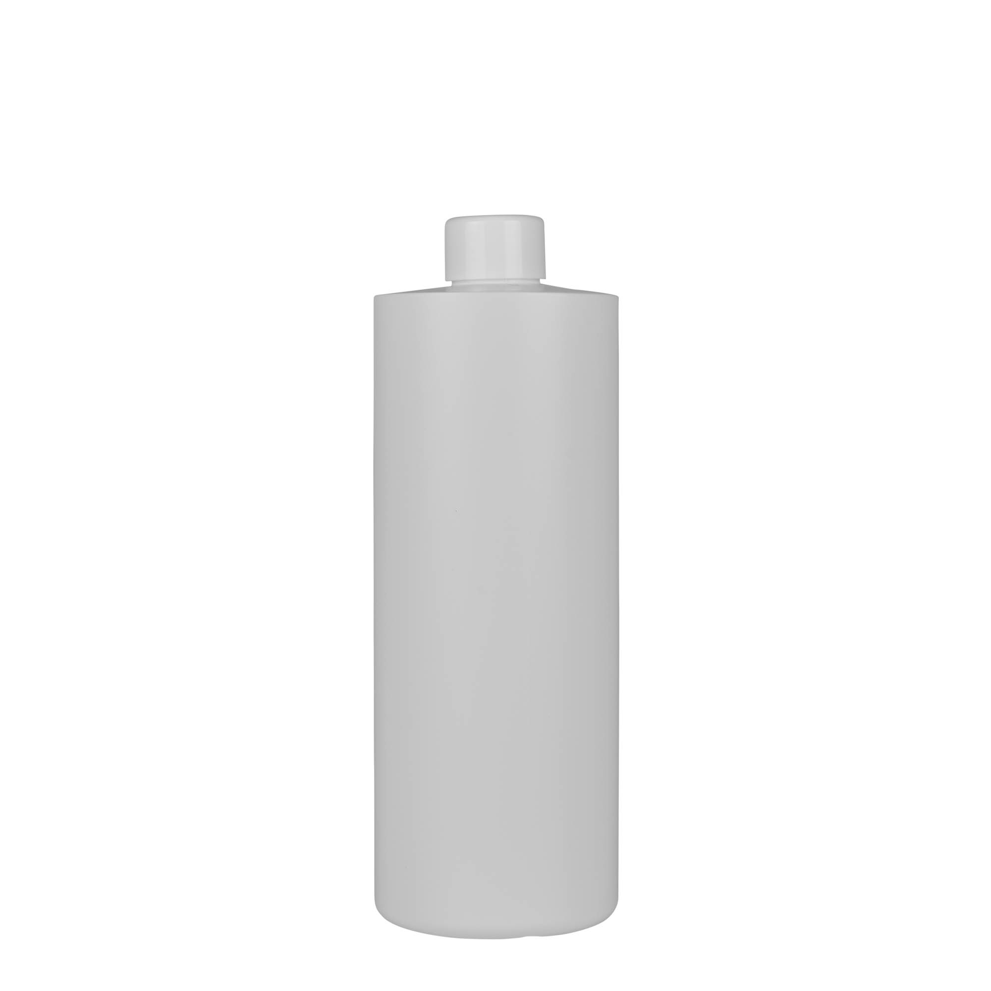 Plastic fles 'Pipe', 500 ml, Green HDPE, wit, monding: 24/410 Plastic fles 'Pipe', 500 ml, Green HDPE, wit, monding: 24/410