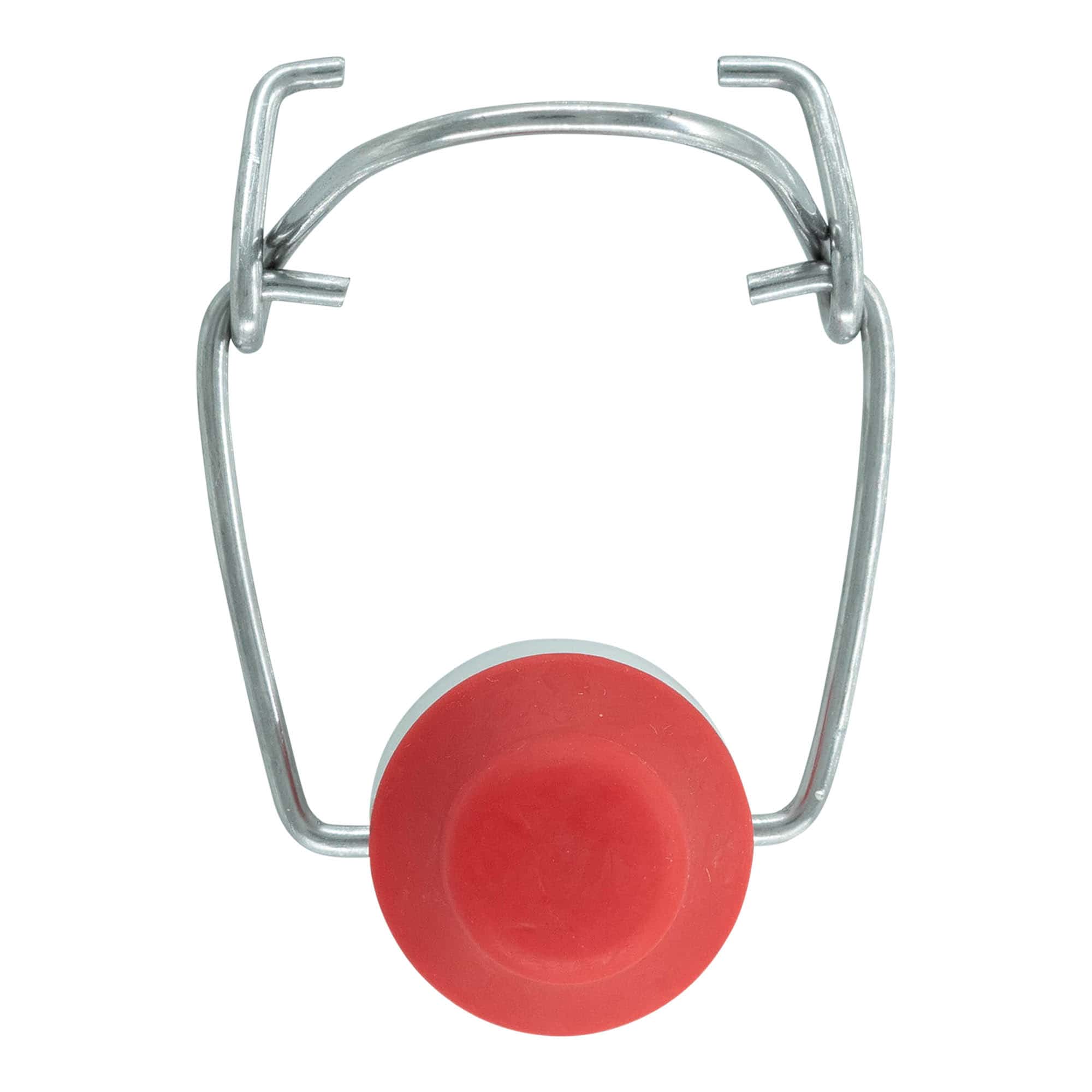 Beugelsluiting speciaal formaat, kunststof, rood-wit Beugelsluiting speciaal formaat, kunststof, rood-wit