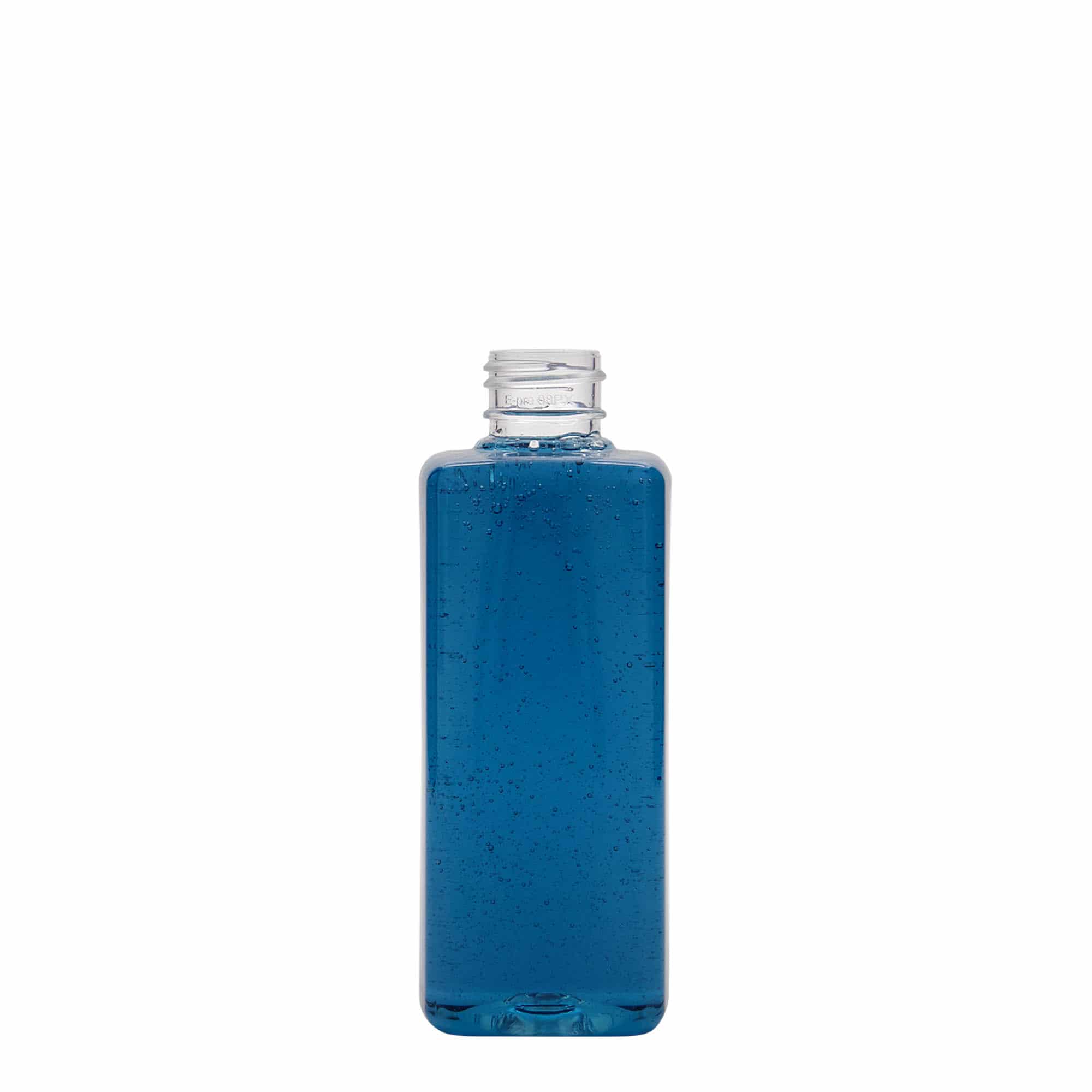 Bouteille en PET 200 ml 'Karl', carrée, plastique, bouchage: GPI 24/410