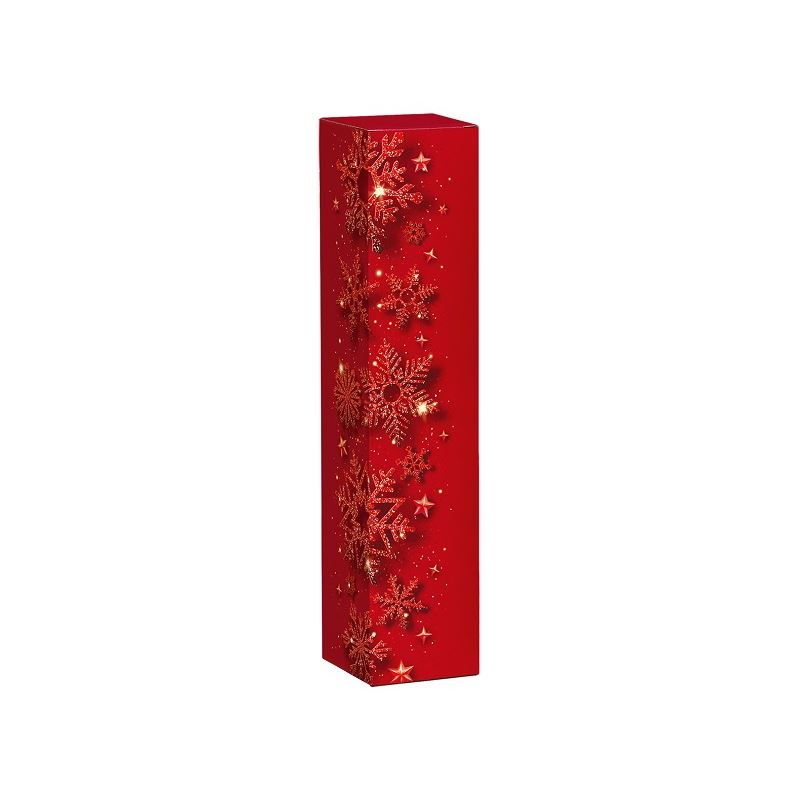 Carton cadeau 'Cristaux de glace scintillants', carré, papier, rouge Carton cadeau 'Cristaux de glace scintillants', carré, papier, rouge
