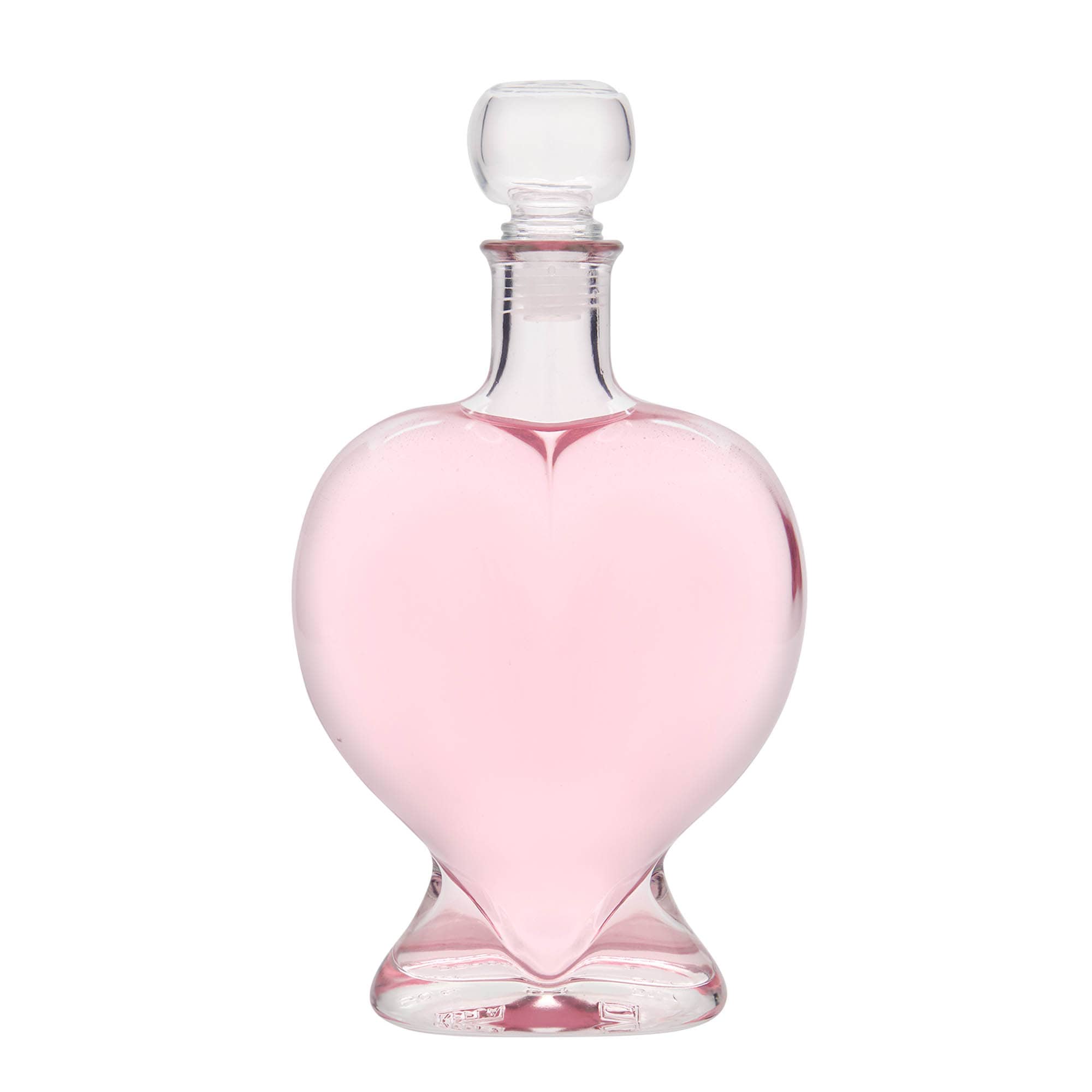 Bouteille en verre 500 ml 'Cœur', bouchage: bouchon