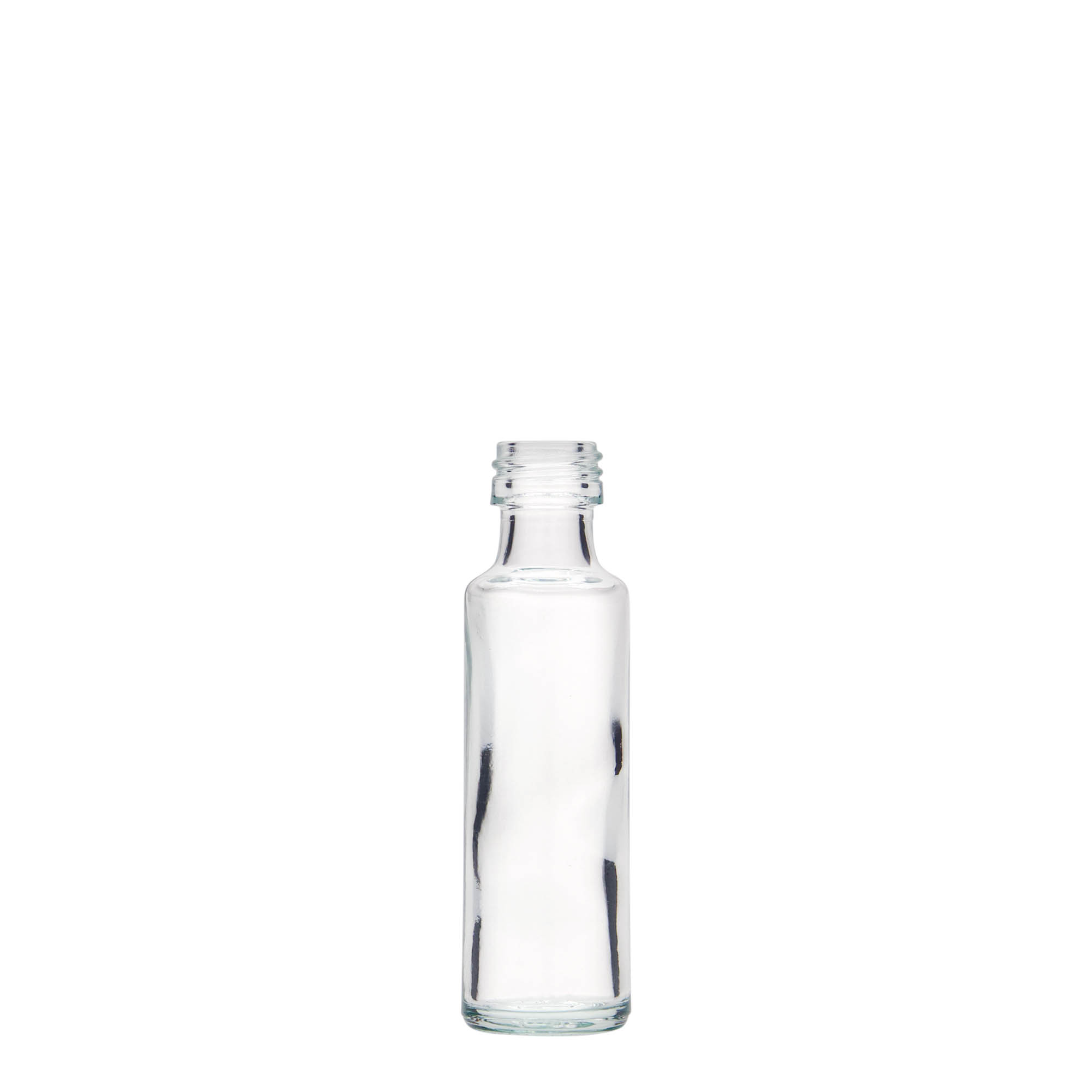 Glazen fles 'Dorica', 20 ml, monding: PP 18 Glazen fles 'Dorica', 20 ml, monding: PP 18