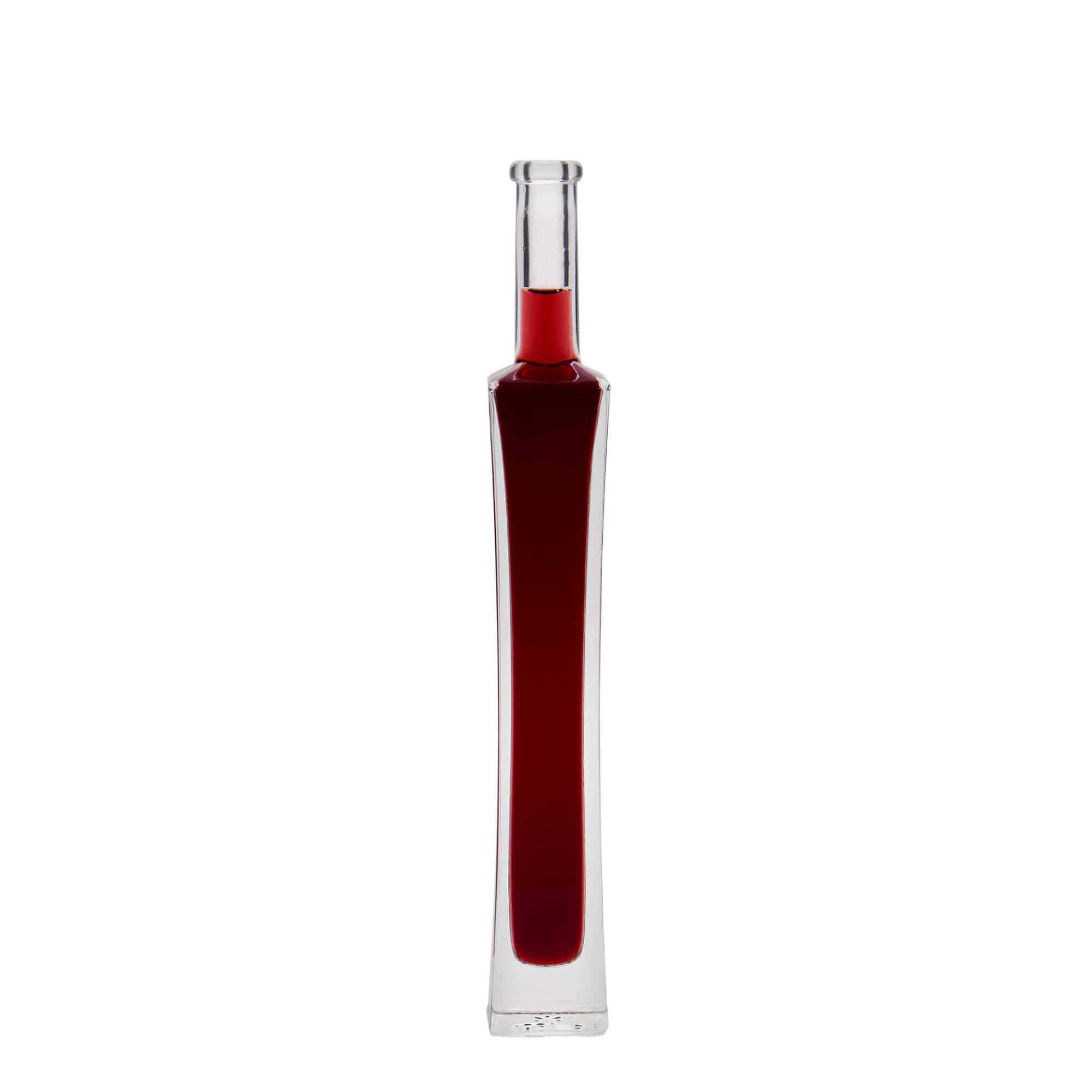 Glazen fles 'Koko', 100 ml, vierkant, monding: kurk Glazen fles 'Koko', 100 ml, vierkant, monding: kurk