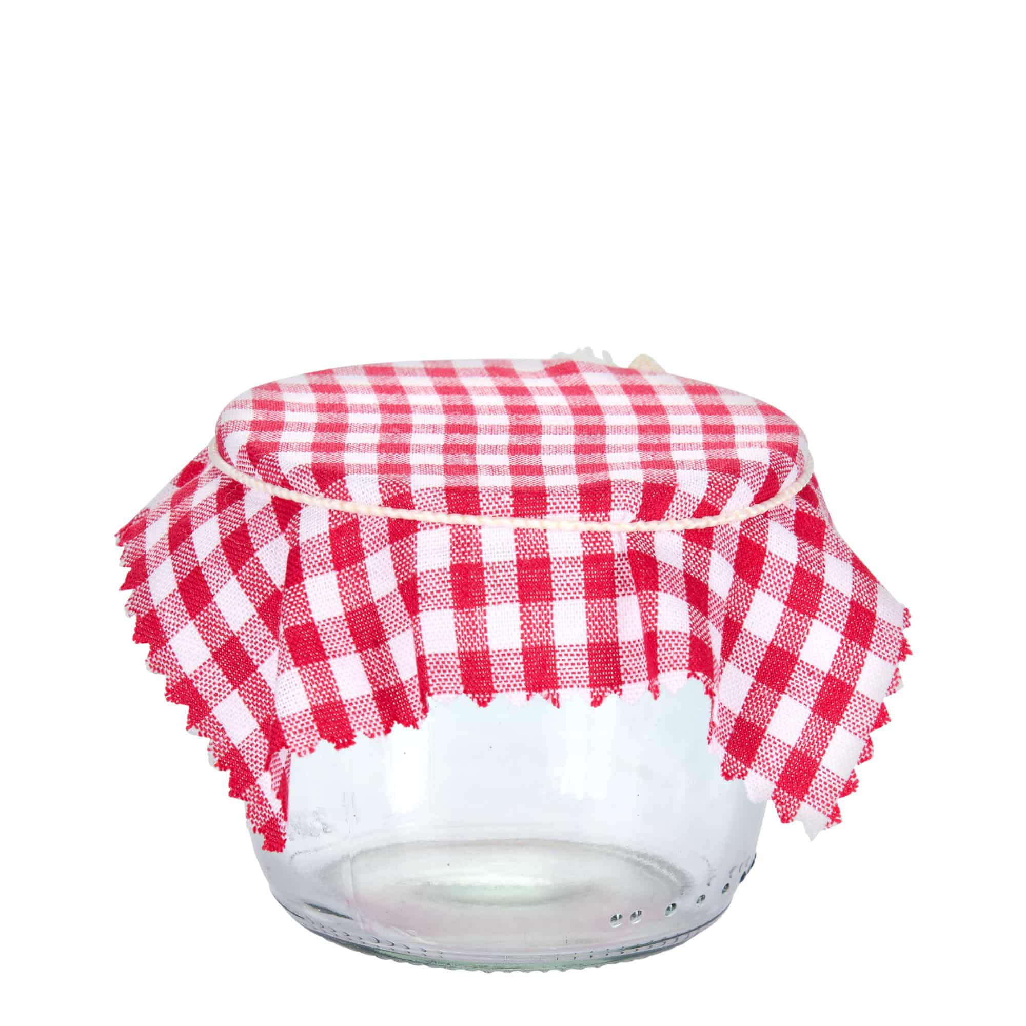 Stoffen lapje voor potten, geruit, 12x12, vierkant, textiel, rood, monding: TO38-TO53