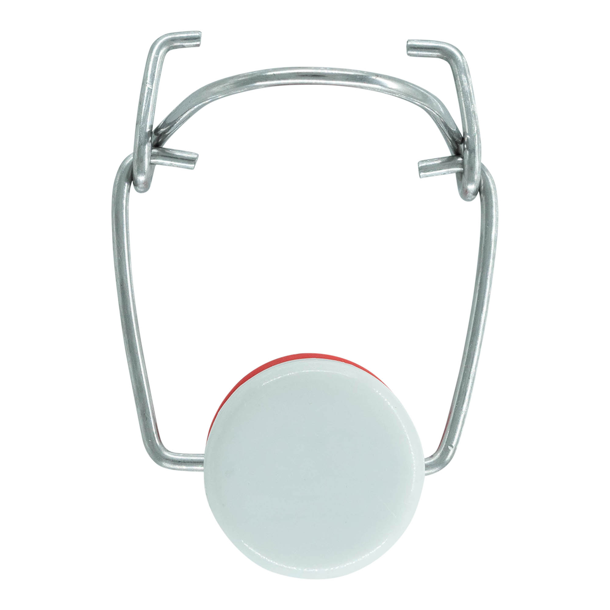 Beugelsluiting speciaal formaat, kunststof, rood-wit Beugelsluiting speciaal formaat, kunststof, rood-wit