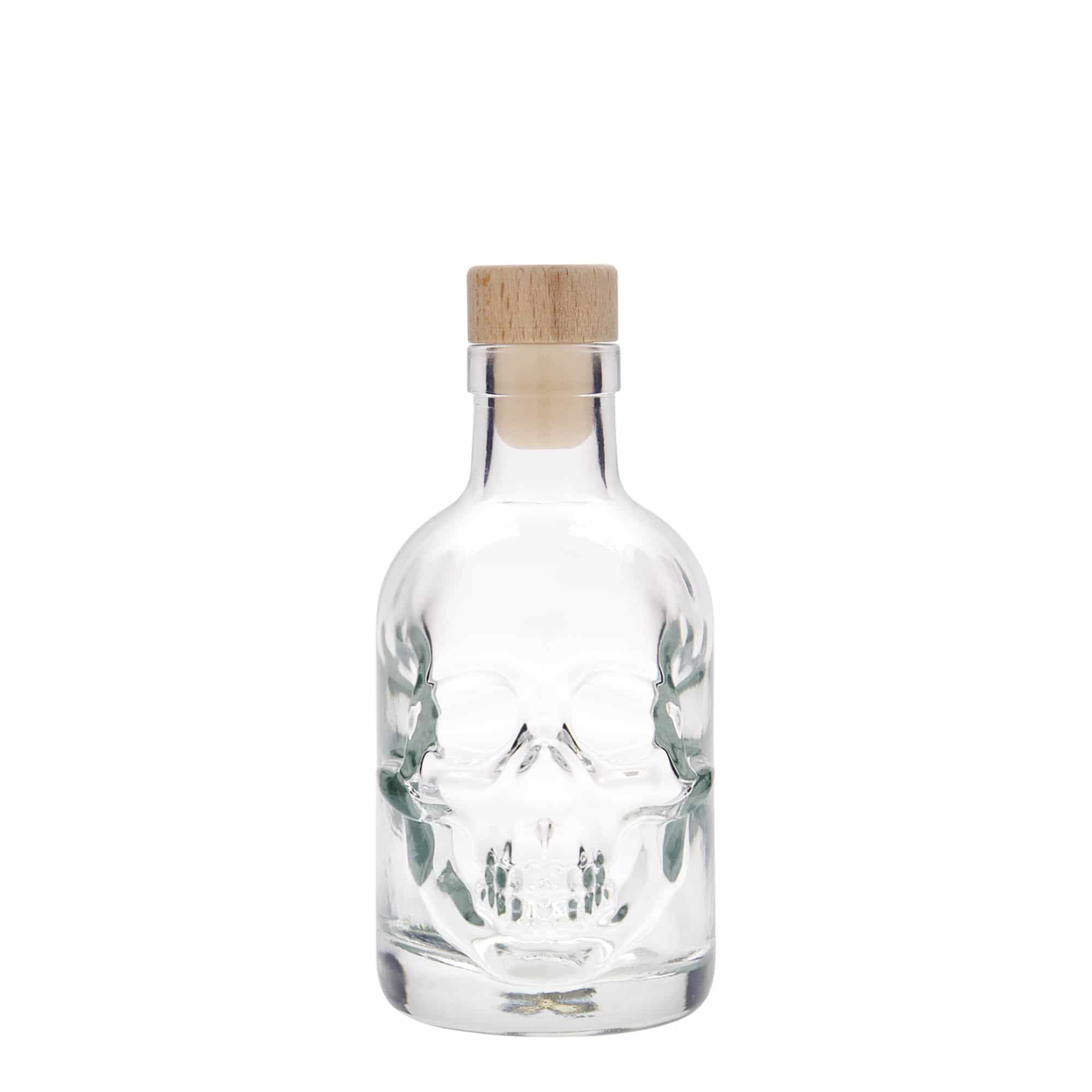 Bouteille en verre 200 ml « Crâne », bouchage: bouchon