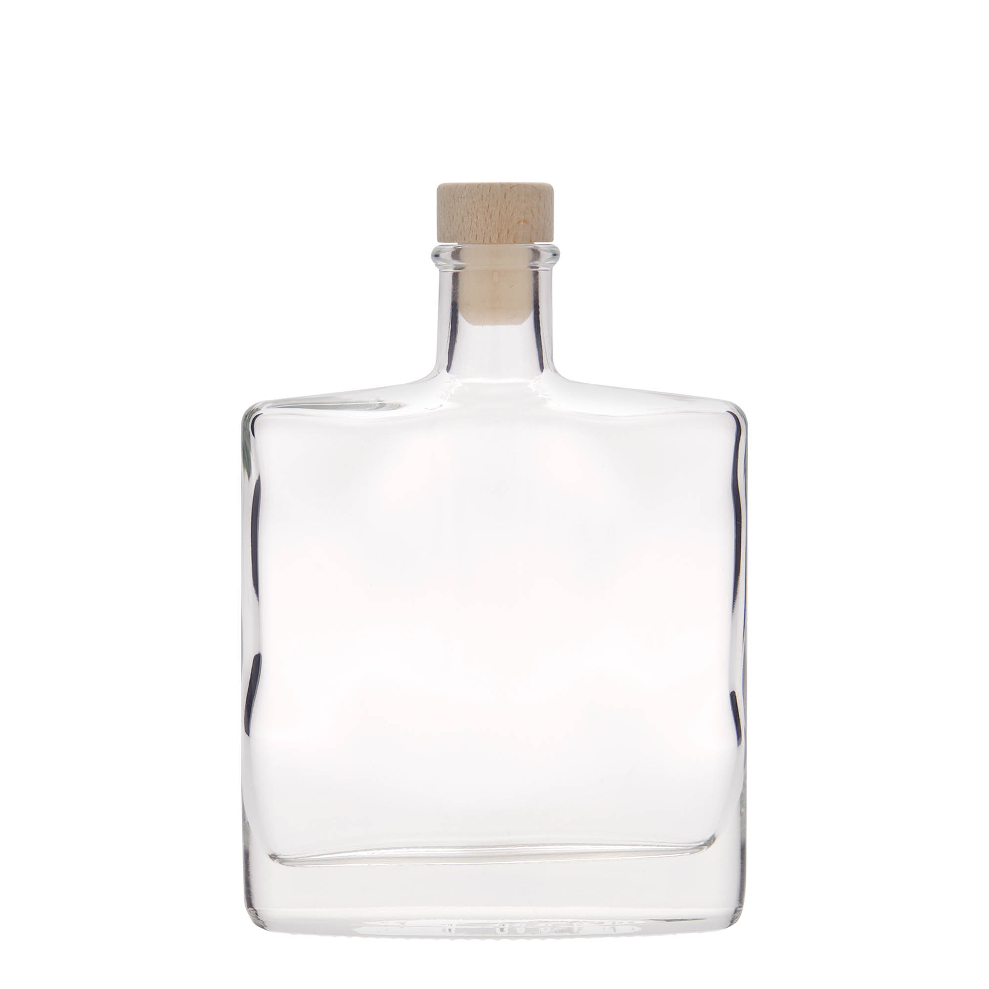 Glazen fles 'Zorbas', 350 ml, ovaal, monding: kurk Glazen fles 'Zorbas', 350 ml, ovaal, monding: kurk