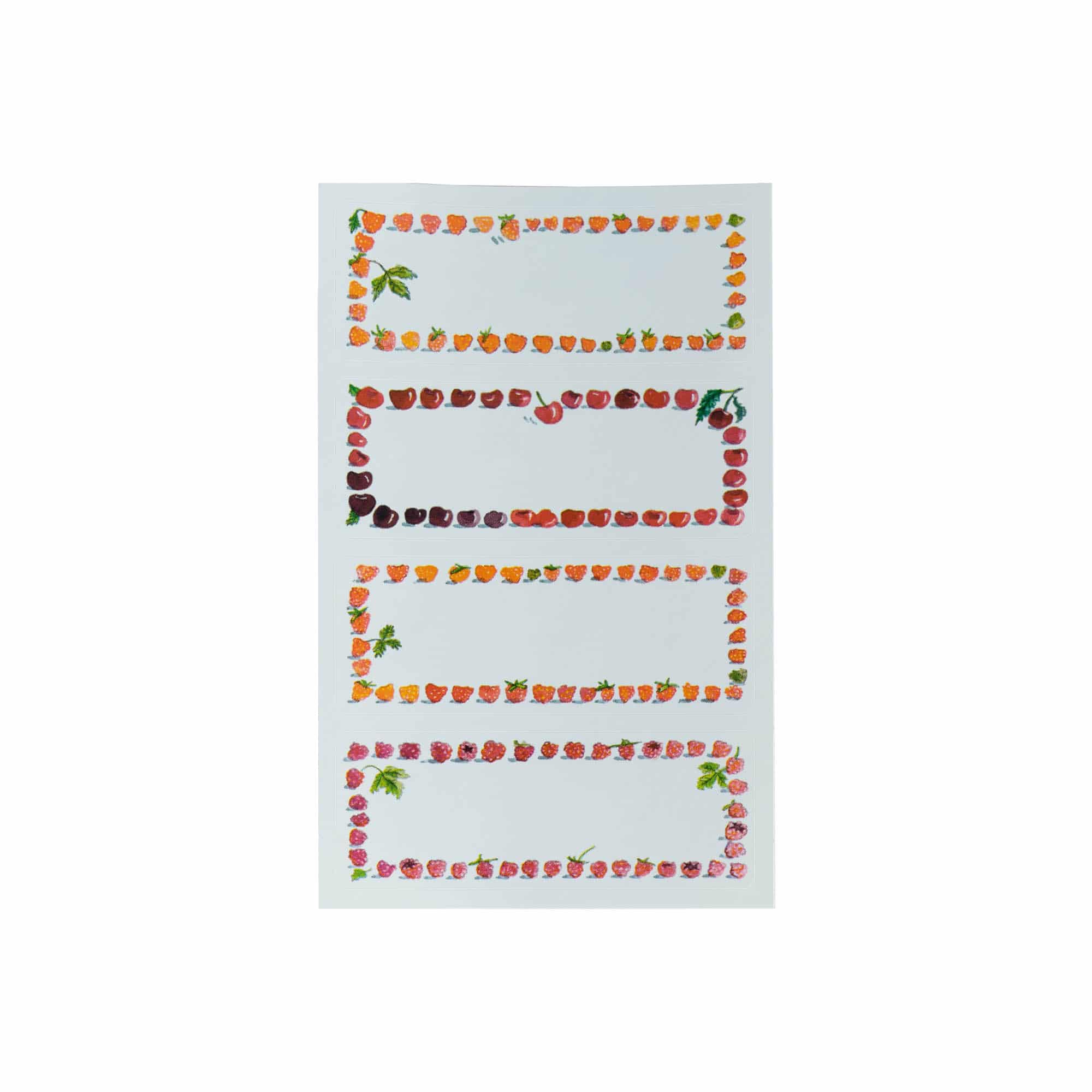 Zweckform etiketten 'Fruitrand', rechthoekig, papier, meerkleurig