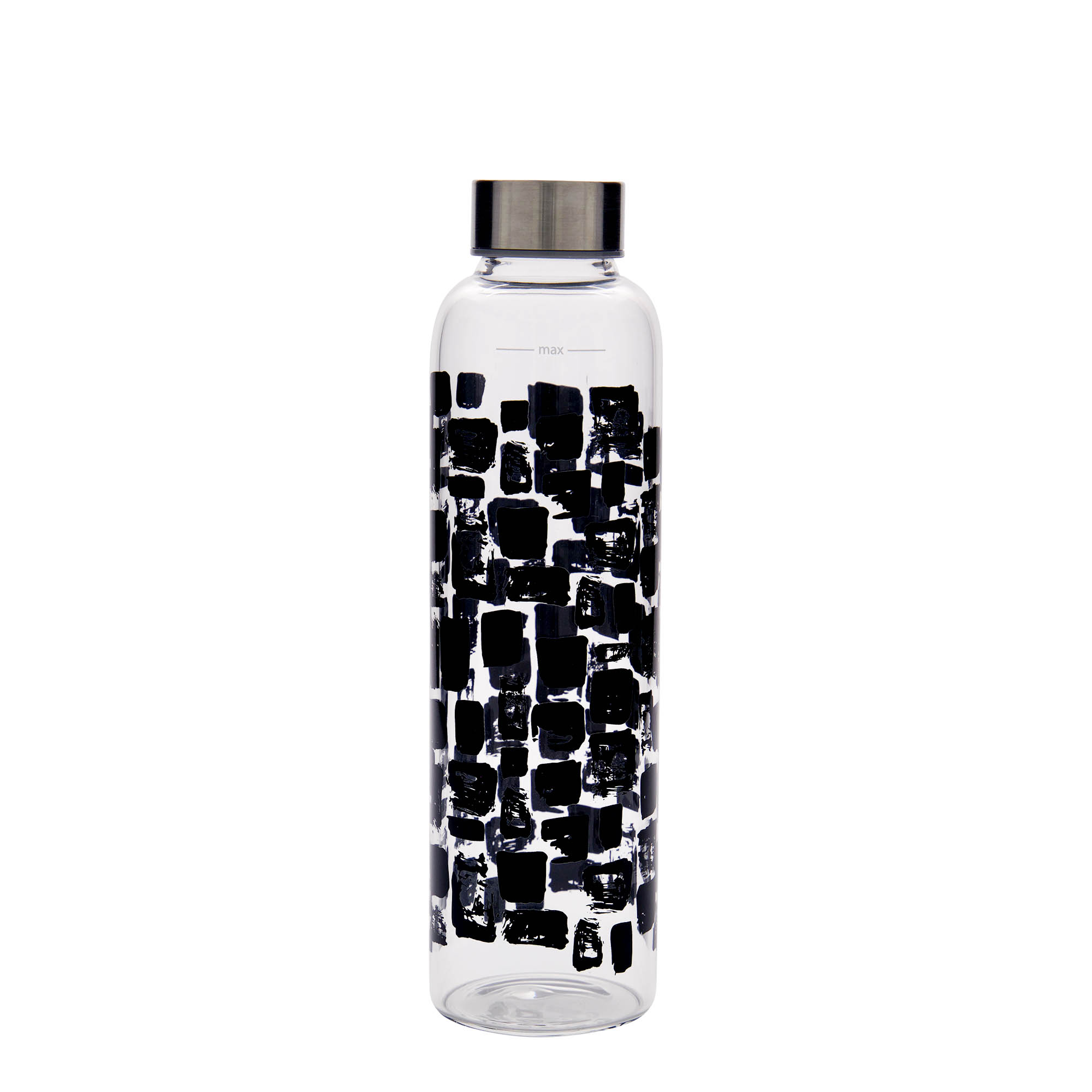 Gourde 500 ml 'Perseus', motif : rectangles noirs, bouchage: Bougage à vis Gourde 500 ml 'Perseus', motif : rectangles noirs, bouchage: Bougage à vis