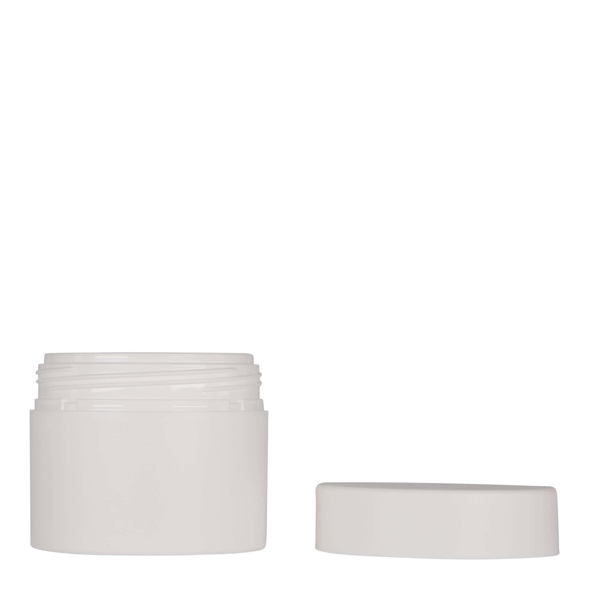 Boîte en plastique 100 ml 'Antonella', PP, blanche, bouchage: Bougage à vis