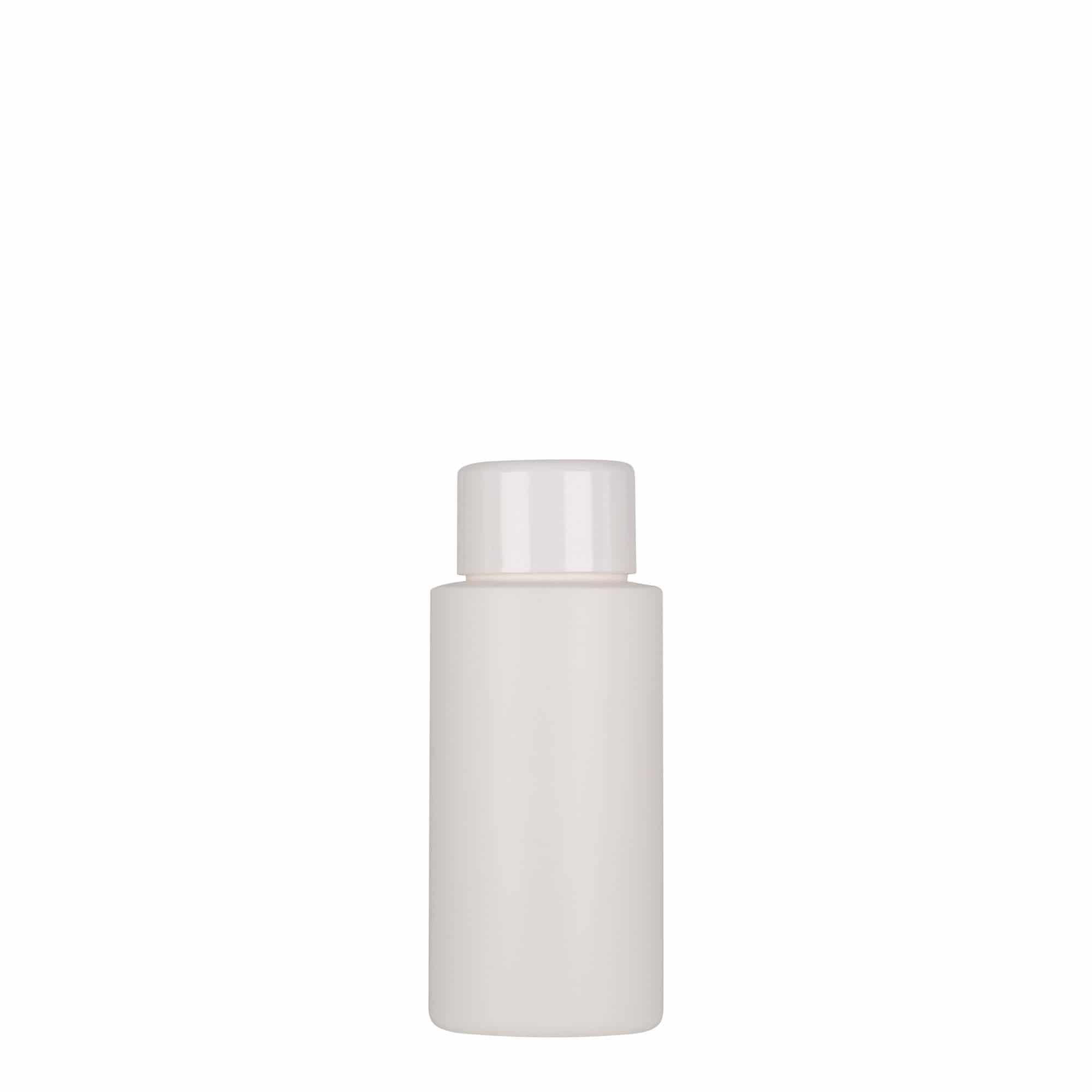 Bouteille en plastique 50 ml « Pipe », PEHD, blanche, bouchage:  24/410