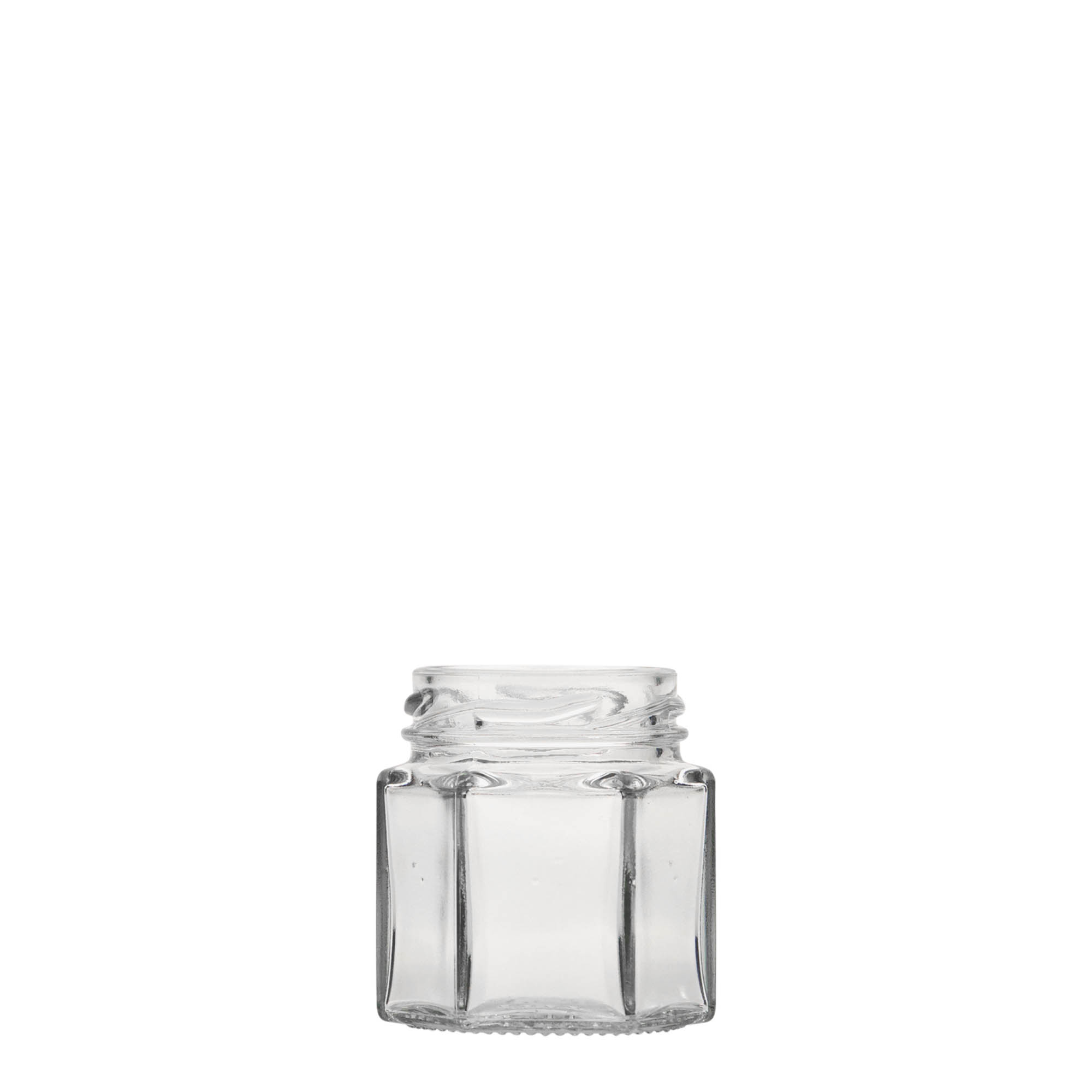 Hexagonale pot, 47 ml, monding: twist-off (TO 43) Hexagonale pot, 47 ml, monding: twist-off (TO 43)