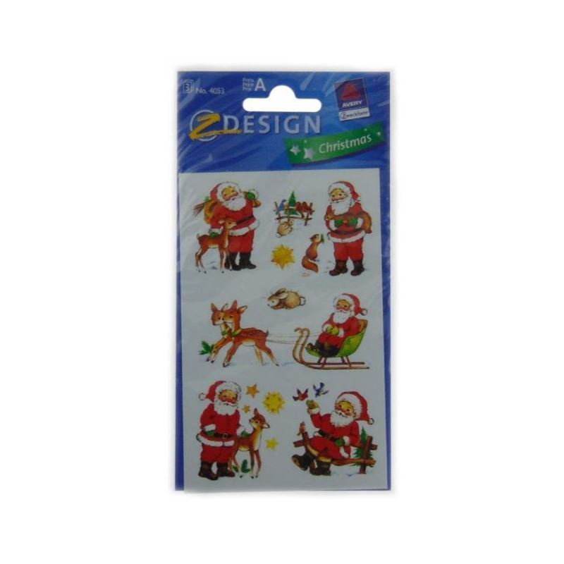 Zweckform stickers 'Kerstman', papier, meerkleurig Zweckform stickers 'Kerstman', papier, meerkleurig