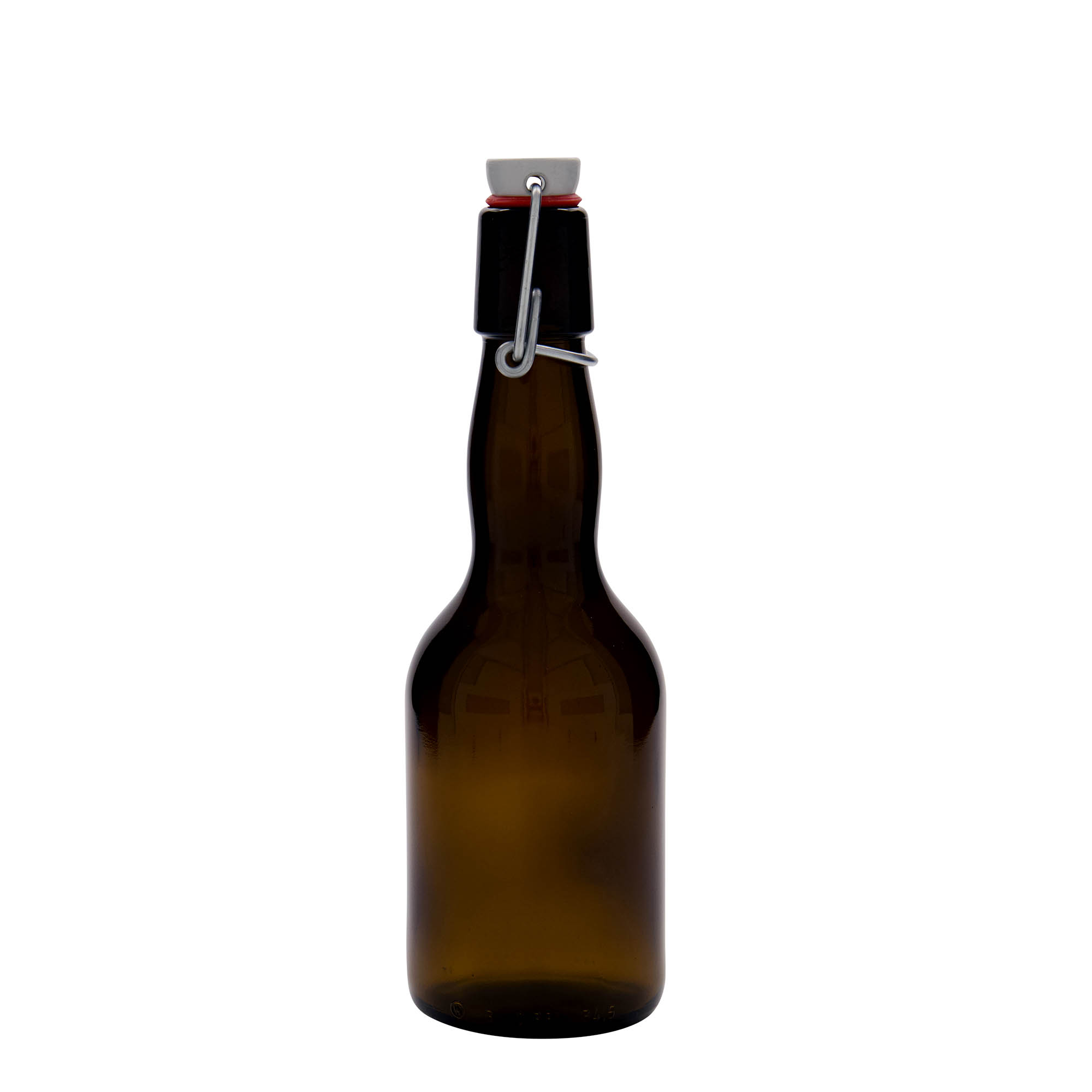Bouteille de bière col large 330 ml, verre, brun, bouchage: bouchon mécanique Bouteille de bière col large 330 ml, verre, brun, bouchage: bouchon mécanique