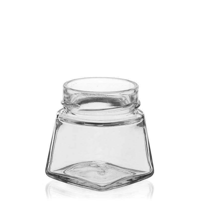 Vierkante pot 'Luxor', 106 ml, monding: deep-twist-off (DTO 58)