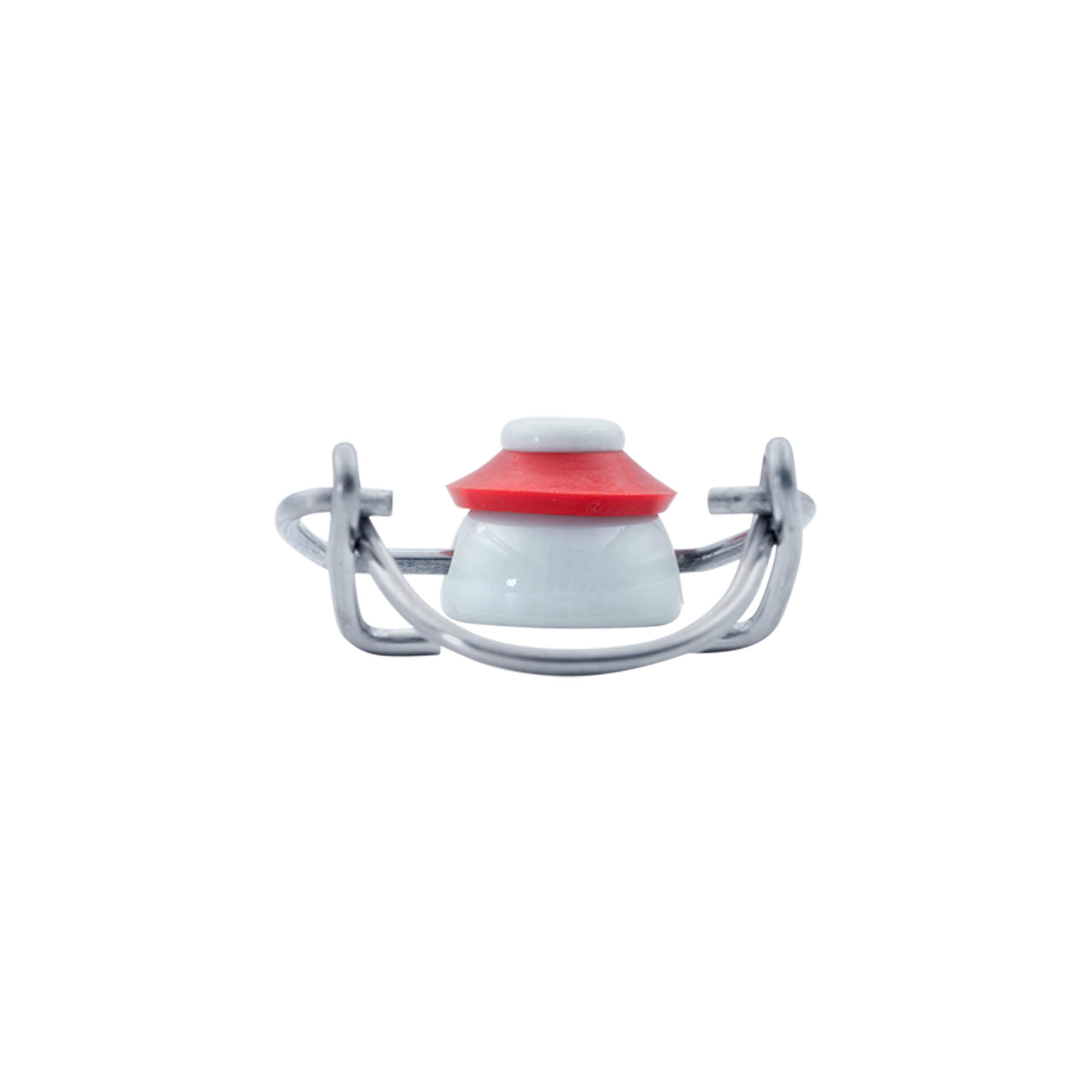 Bouchon mécanique standard, plastique, rouge-blanc Bouchon mécanique standard, plastique, rouge-blanc