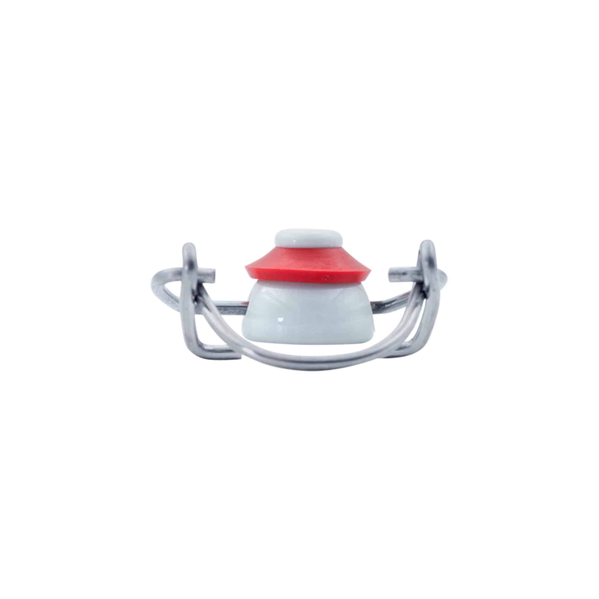 Bouchon mécanique standard, plastique, rouge-blanc Bouchon mécanique standard, plastique, rouge-blanc
