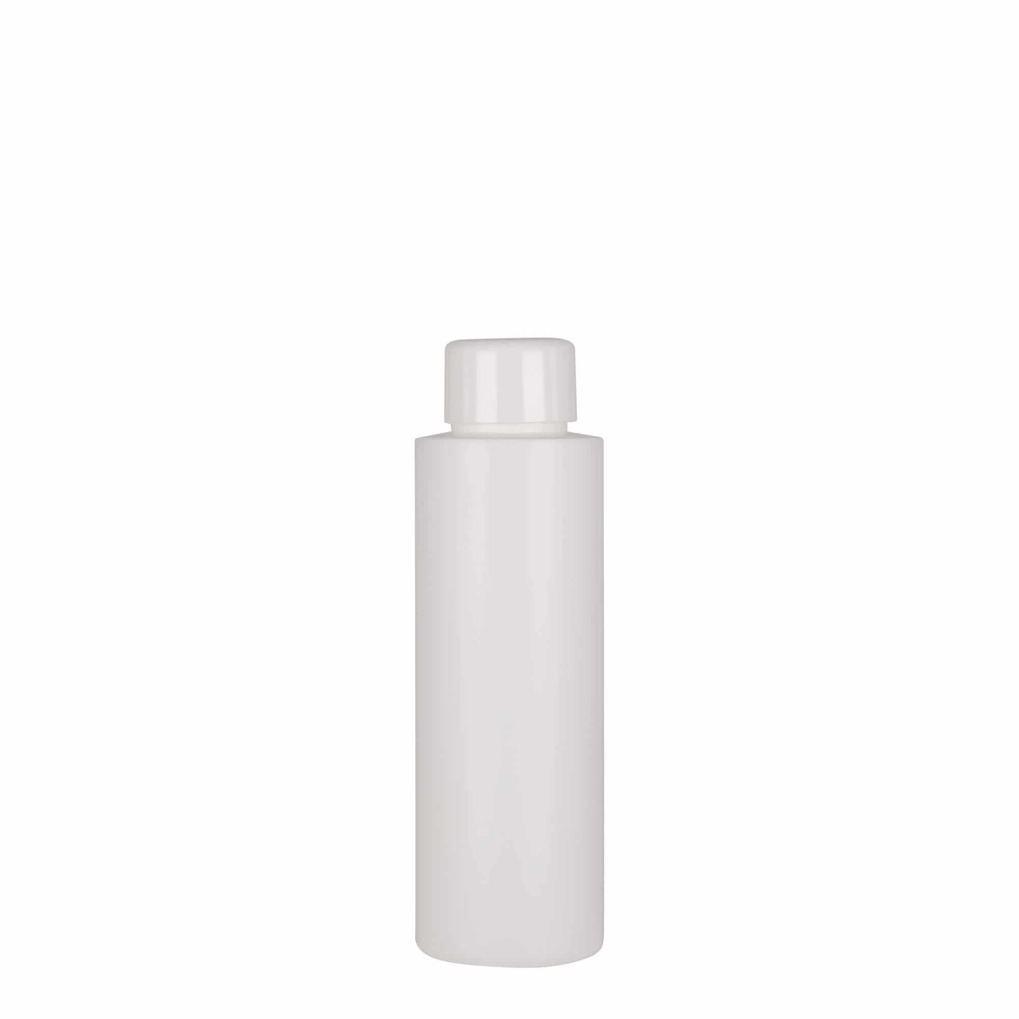 Plastic fles 'Pipe', 100 ml, HDPE, wit, monding: 24/410