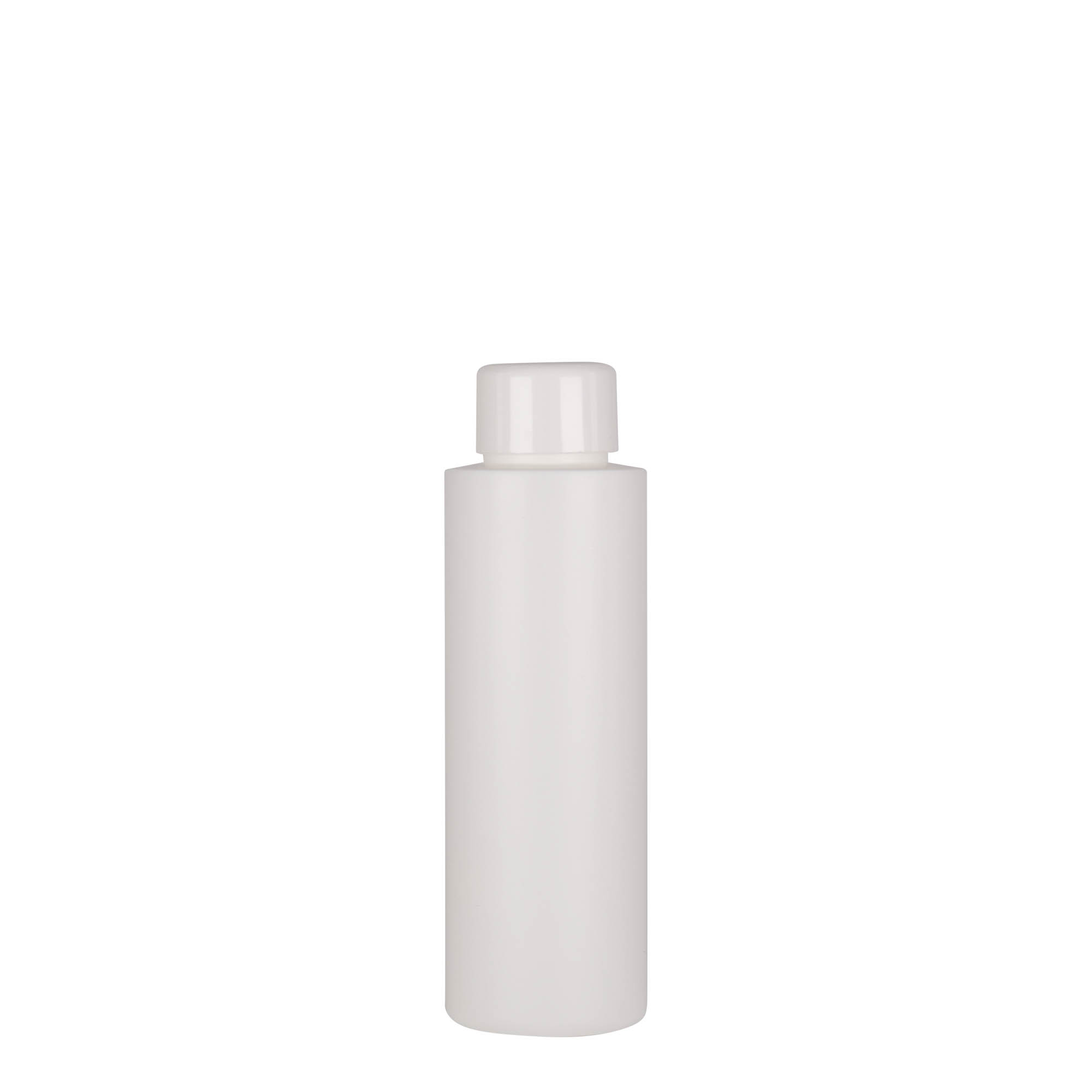 Plastic fles 'Pipe', 100 ml, HDPE, wit, monding: 24/410