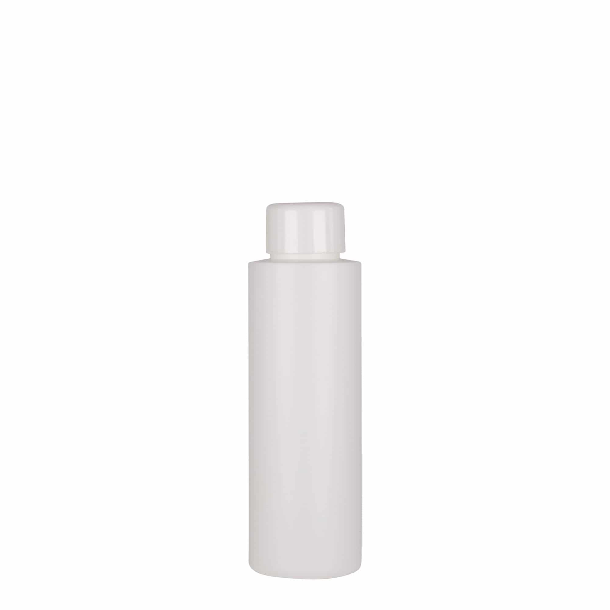 Plastic fles 'Pipe', 100 ml, HDPE, wit, monding:  24/410