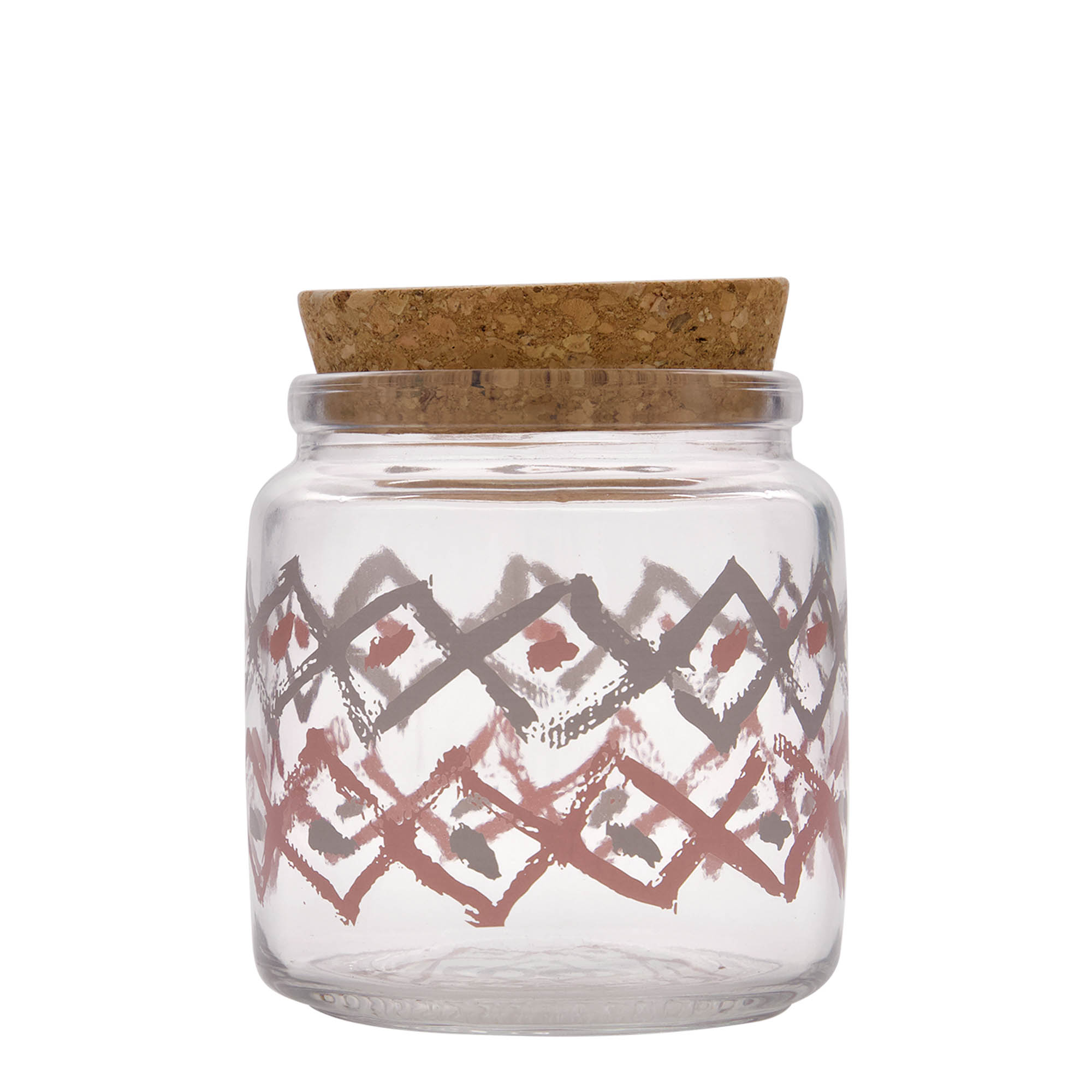 Pot met kurk 'Giara', 750 ml, motief: Manolibera rosa, monding: kurk