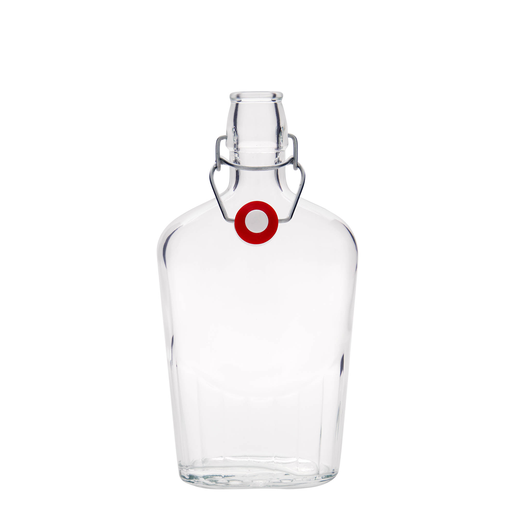 Bouteille en verre 500 ml 'Fiaschetta', ovale, bouchage: bouchon mécanique Bouteille en verre 500 ml 'Fiaschetta', ovale, bouchage: bouchon mécanique