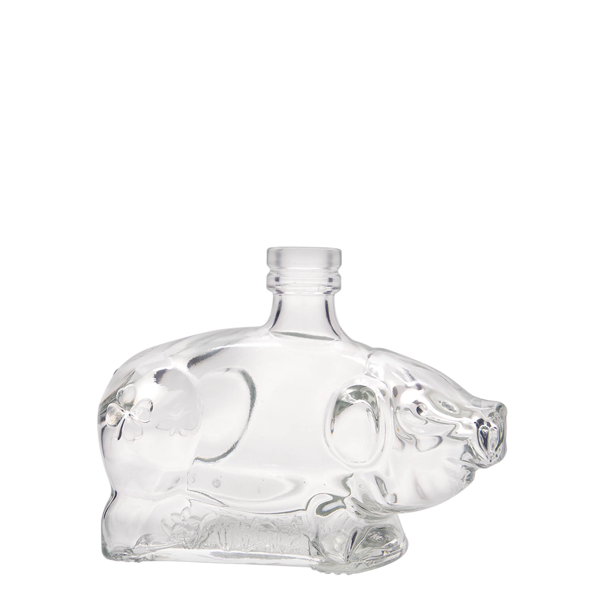 Bouteille en verre 200 ml 'Cochon porte-bonheur', bouchage: bouchon Bouteille en verre 200 ml 'Cochon porte-bonheur', bouchage: bouchon