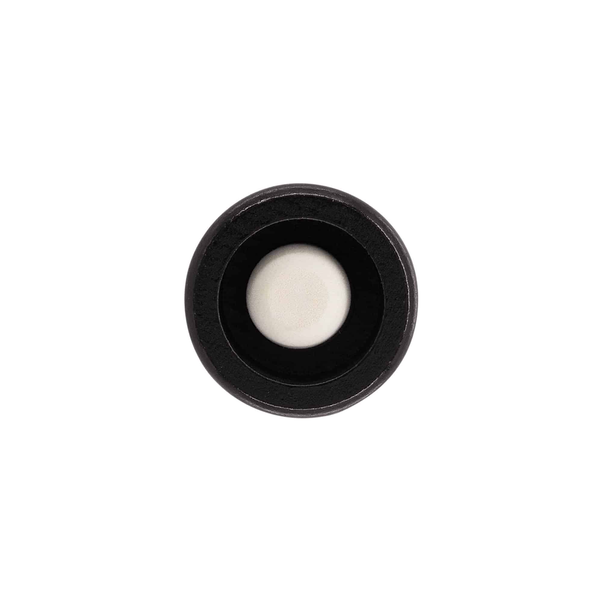 Dopkurk, 19 mm, hout/kunststof, zwart, voor monding: kurk
