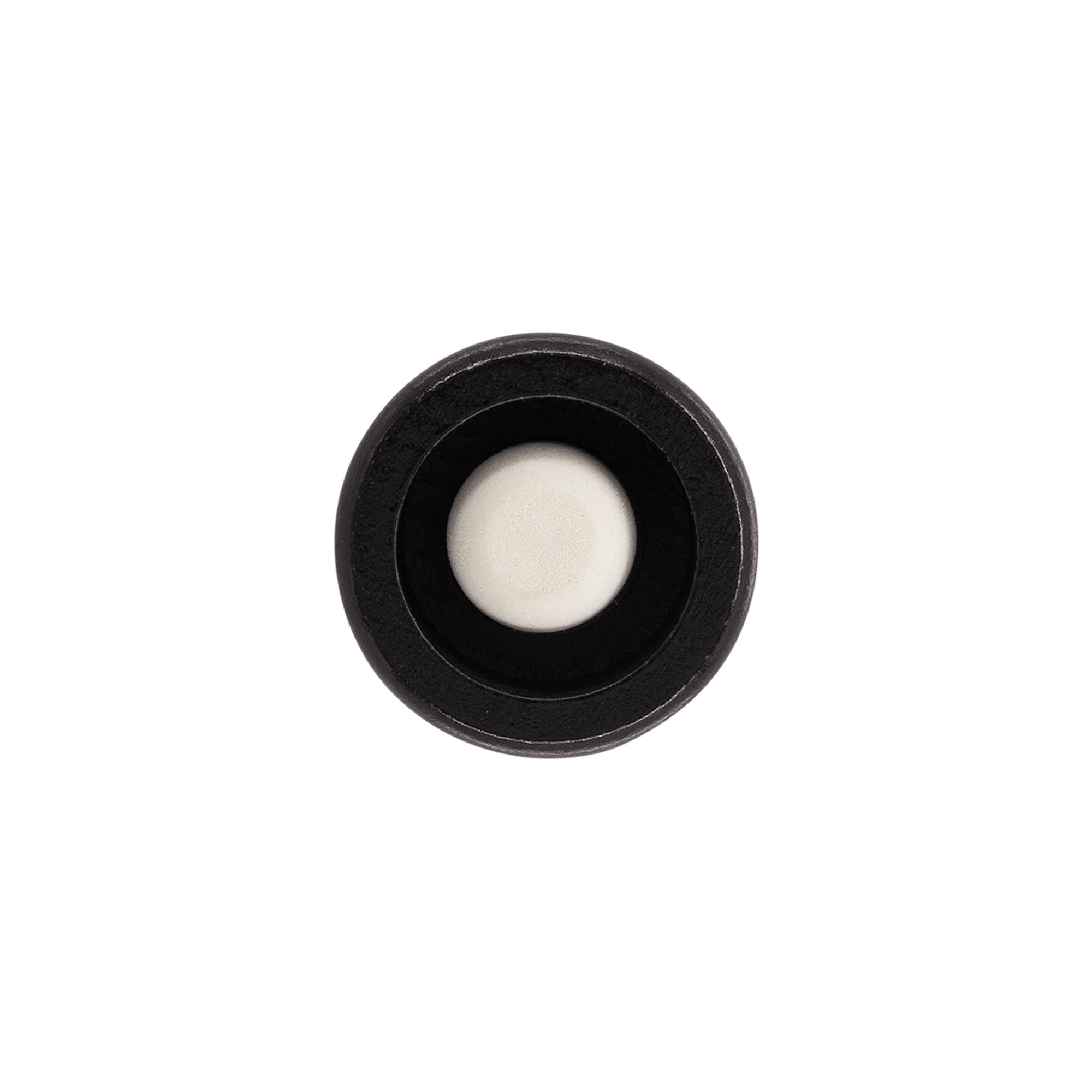 Dopkurk, 19 mm, hout/kunststof, zwart, voor monding: kurk