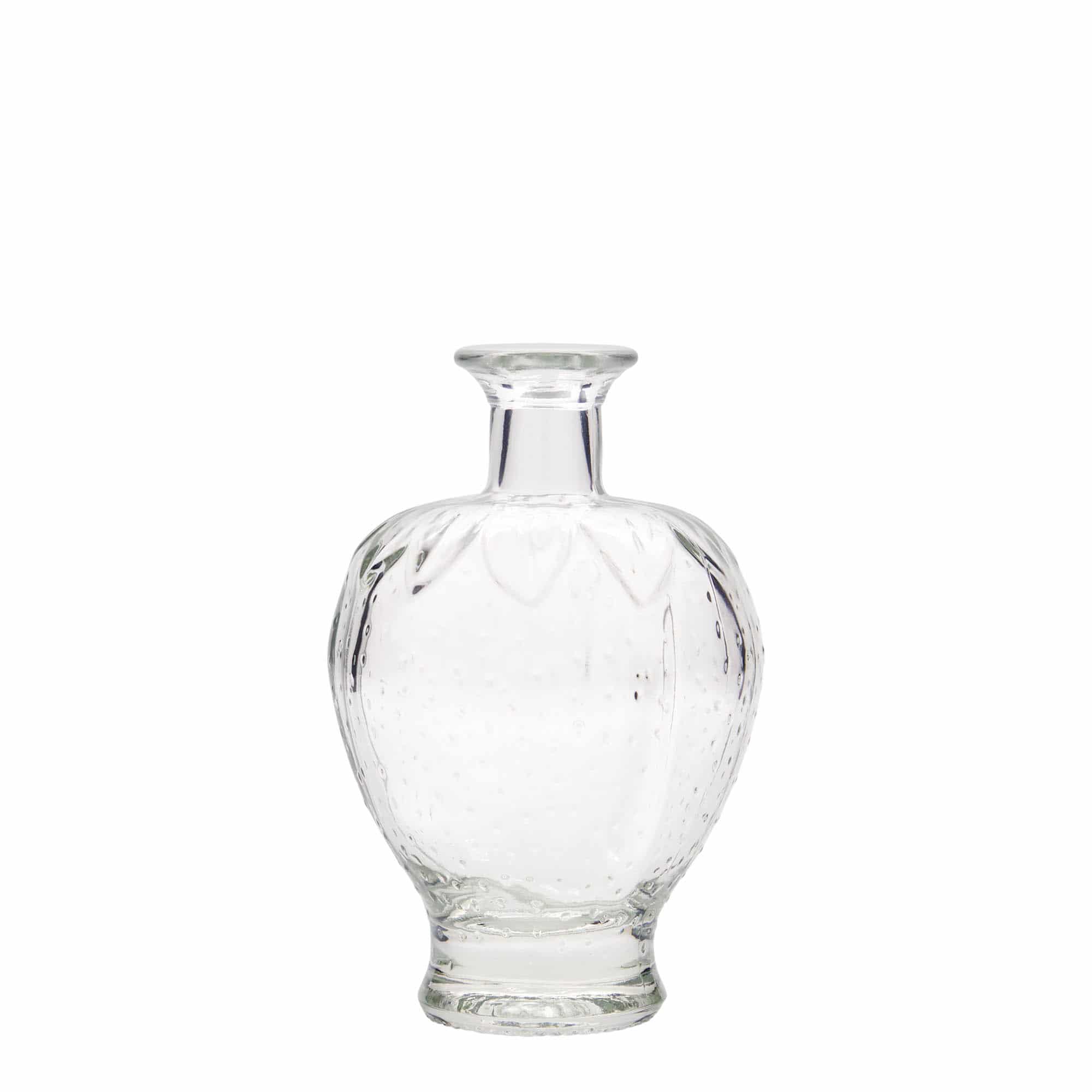 Glazen fles 'Aardbei', 200 ml, monding: kurk Glazen fles 'Aardbei', 200 ml, monding: kurk