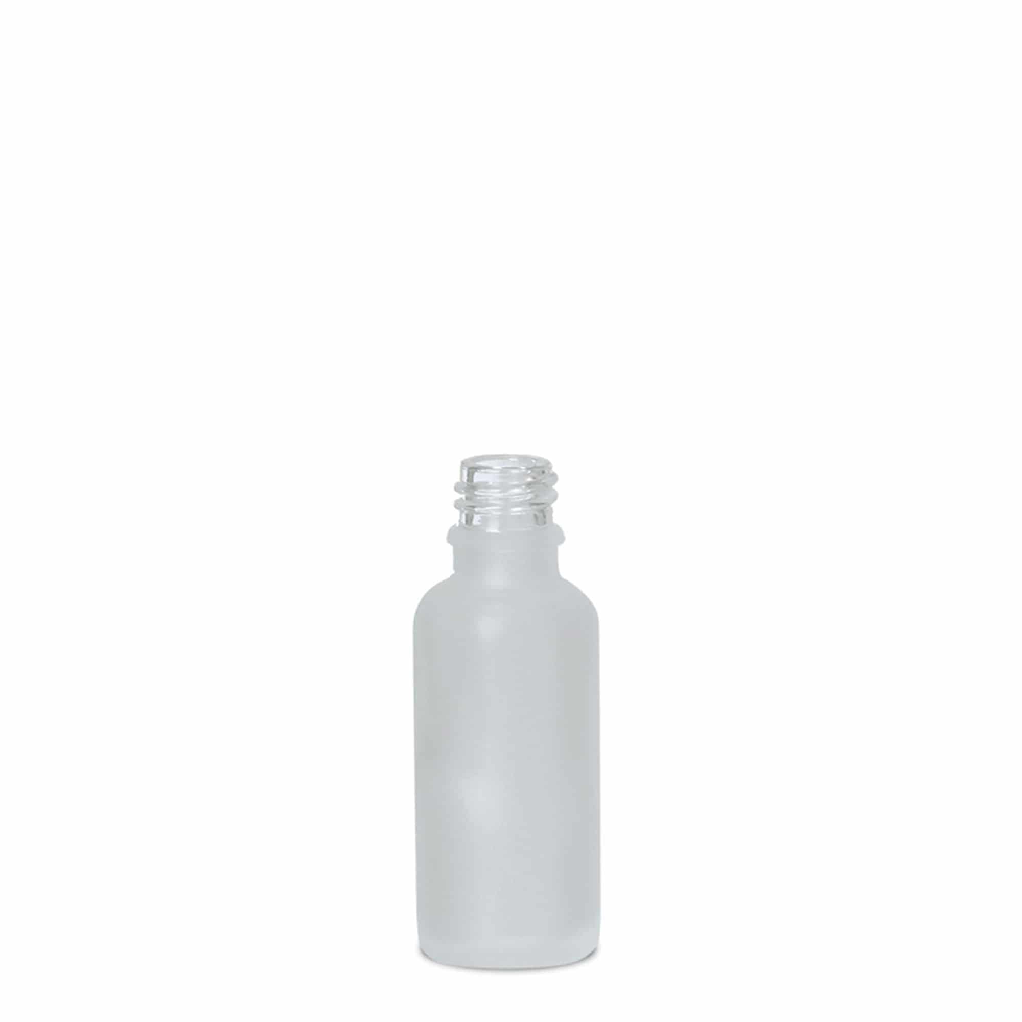 30 ml medicijnfles, glas, bruin mat, opening: DIN 18