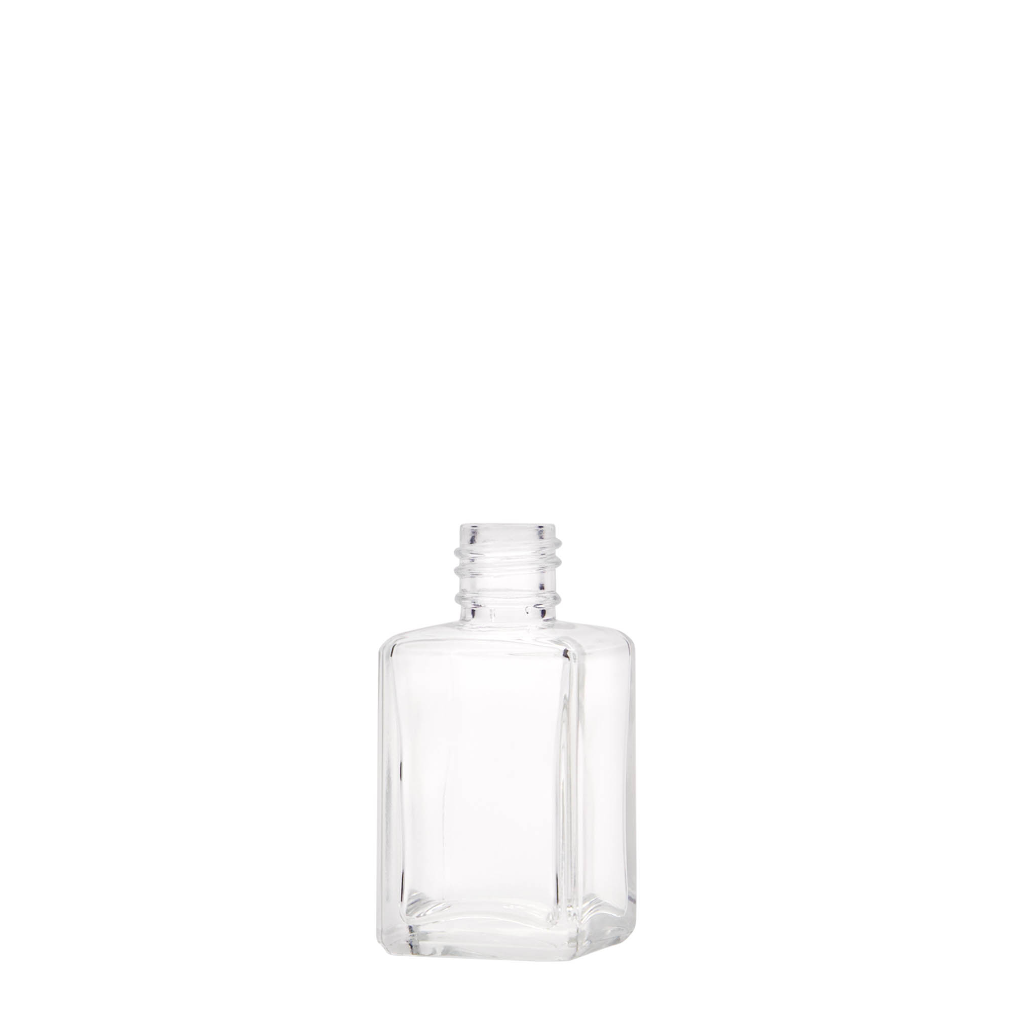 Bouteille en verre 30 ml « Tamme », carrée, bouchage: PP 18
