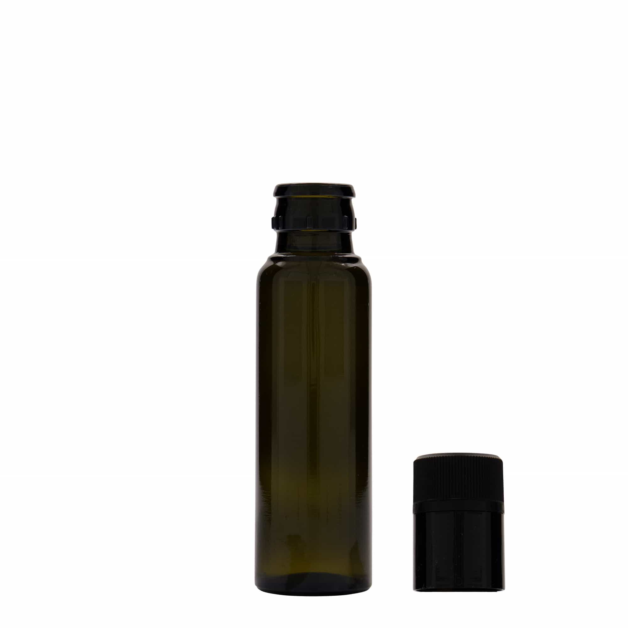 Azijn-/oliefles 'Willy New', 100 ml, glas, antiekgroen, monding: DOP