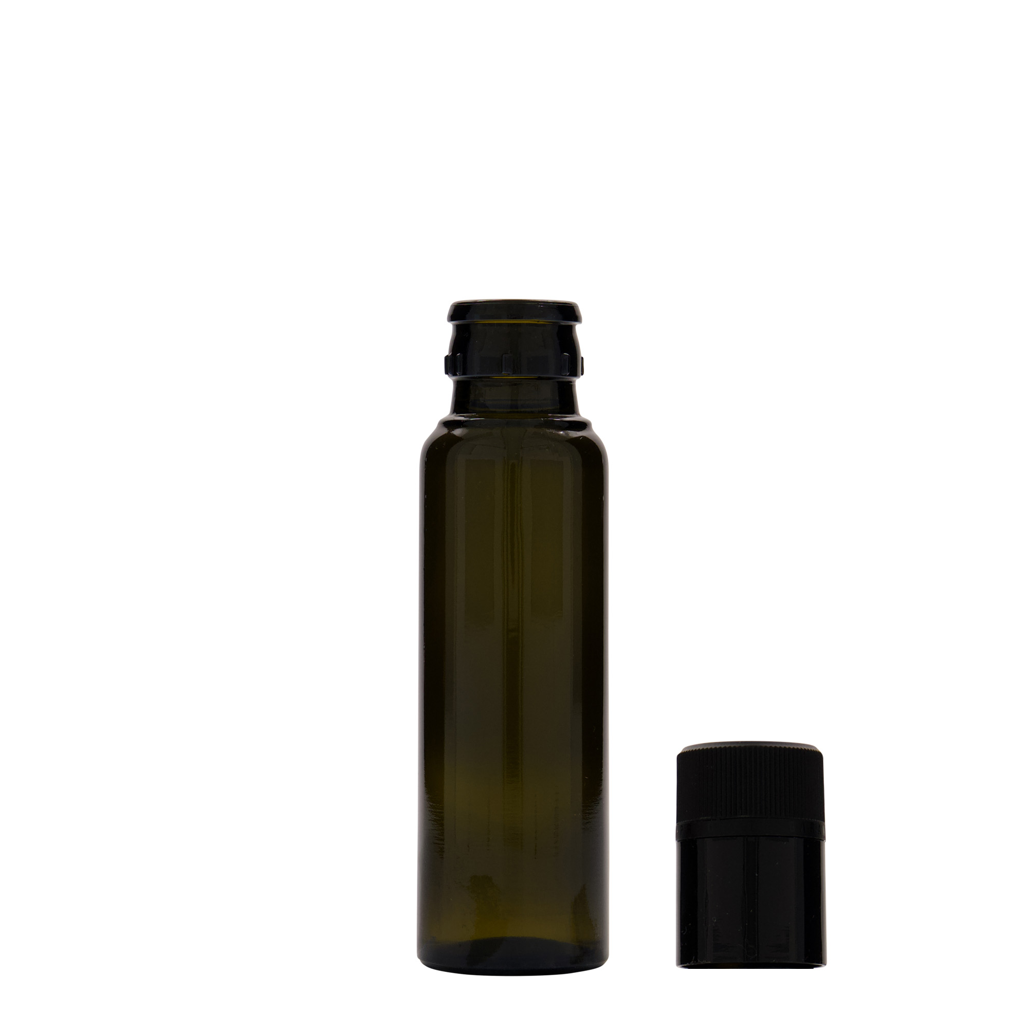 Azijn-/oliefles 'Willy New', 100 ml, glas, antiekgroen, monding: DOP Azijn-/oliefles 'Willy New', 100 ml, glas, antiekgroen, monding: DOP