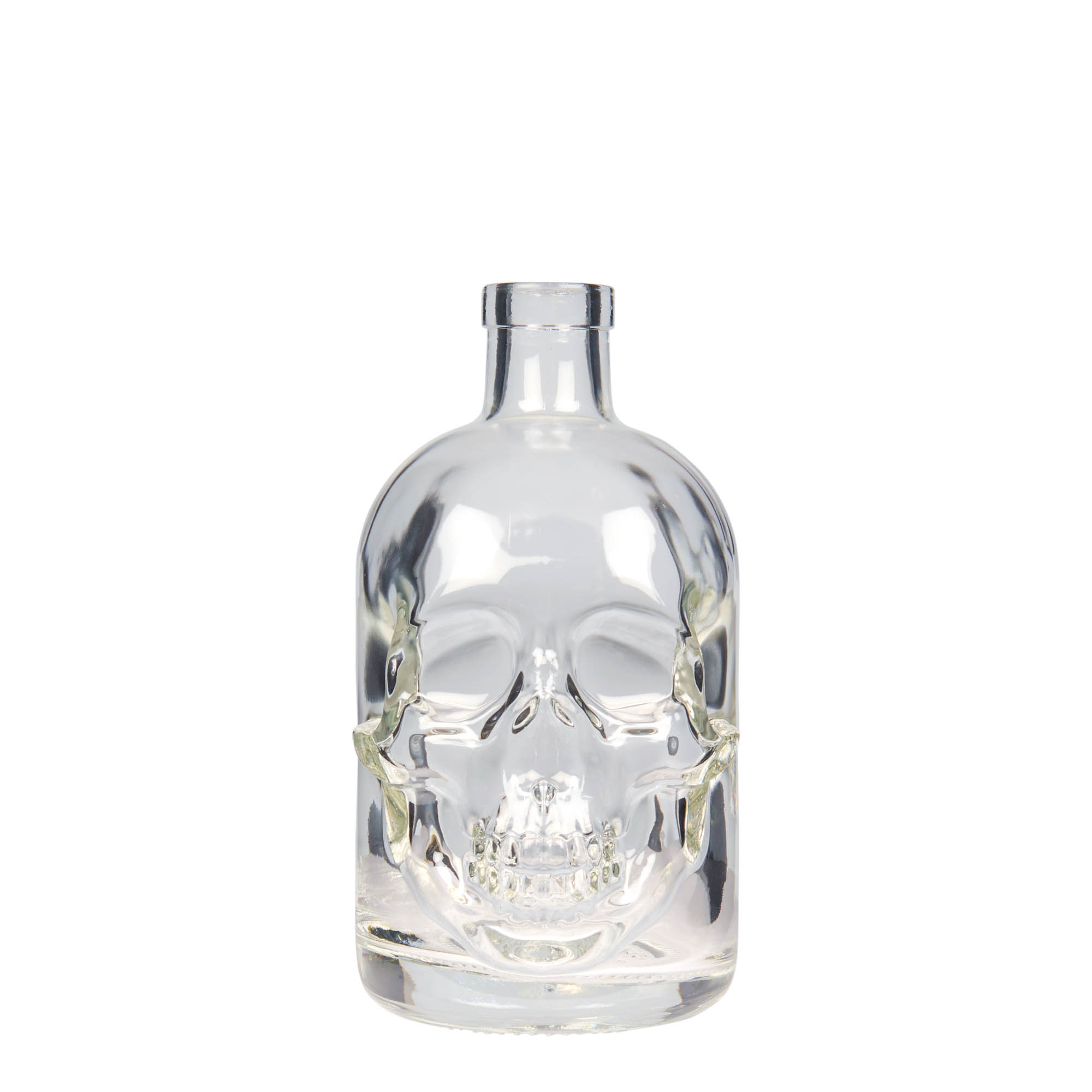 Bouteille en verre 500 ml 'Crâne', bouchage: bouchon Bouteille en verre 500 ml 'Crâne', bouchage: bouchon