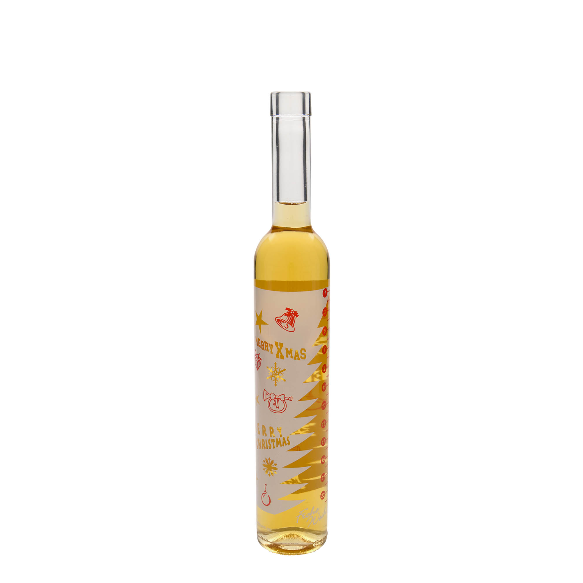 Bouteille en verre Maximo imprimée 500 ml 'Calendrier de l’Avent', bouchage: bouchon Bouteille en verre Maximo imprimée 500 ml 'Calendrier de l’Avent', bouchage: bouchon