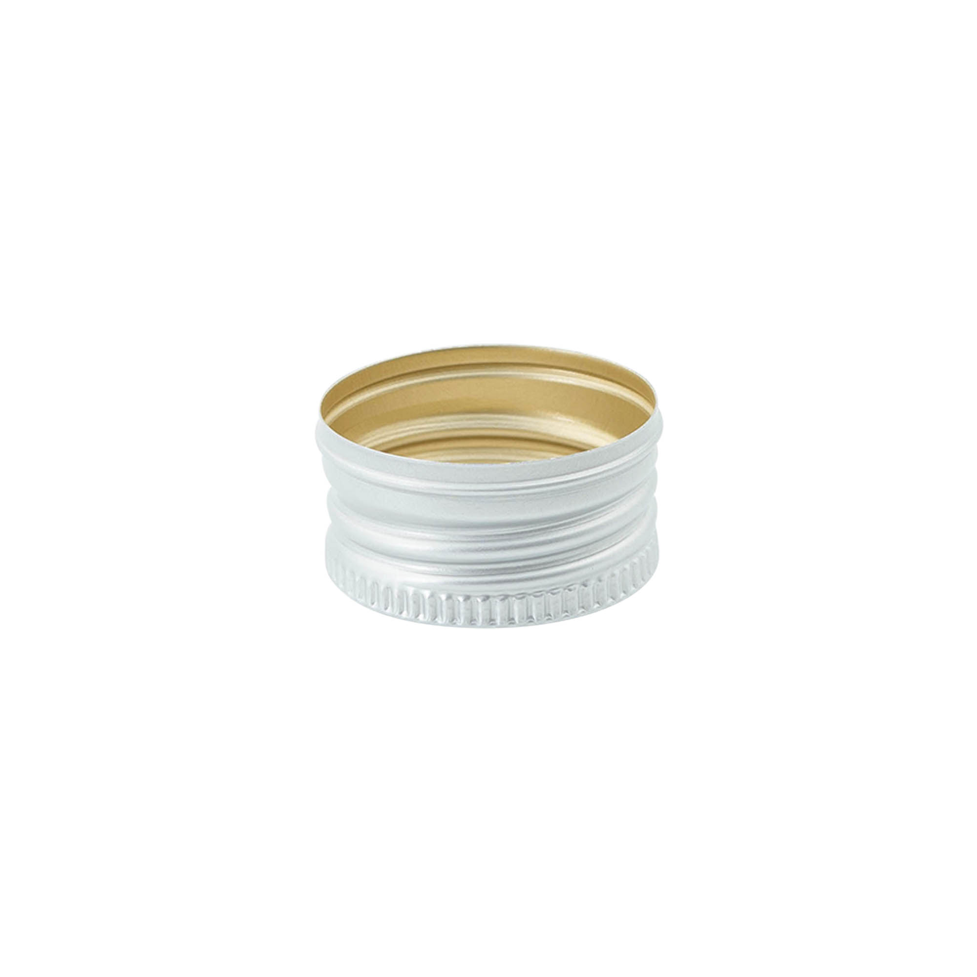 Schroefsluiting, metaal, zilver, voor monding: PP 31,5 Schroefsluiting, metaal, zilver, voor monding: PP 31,5