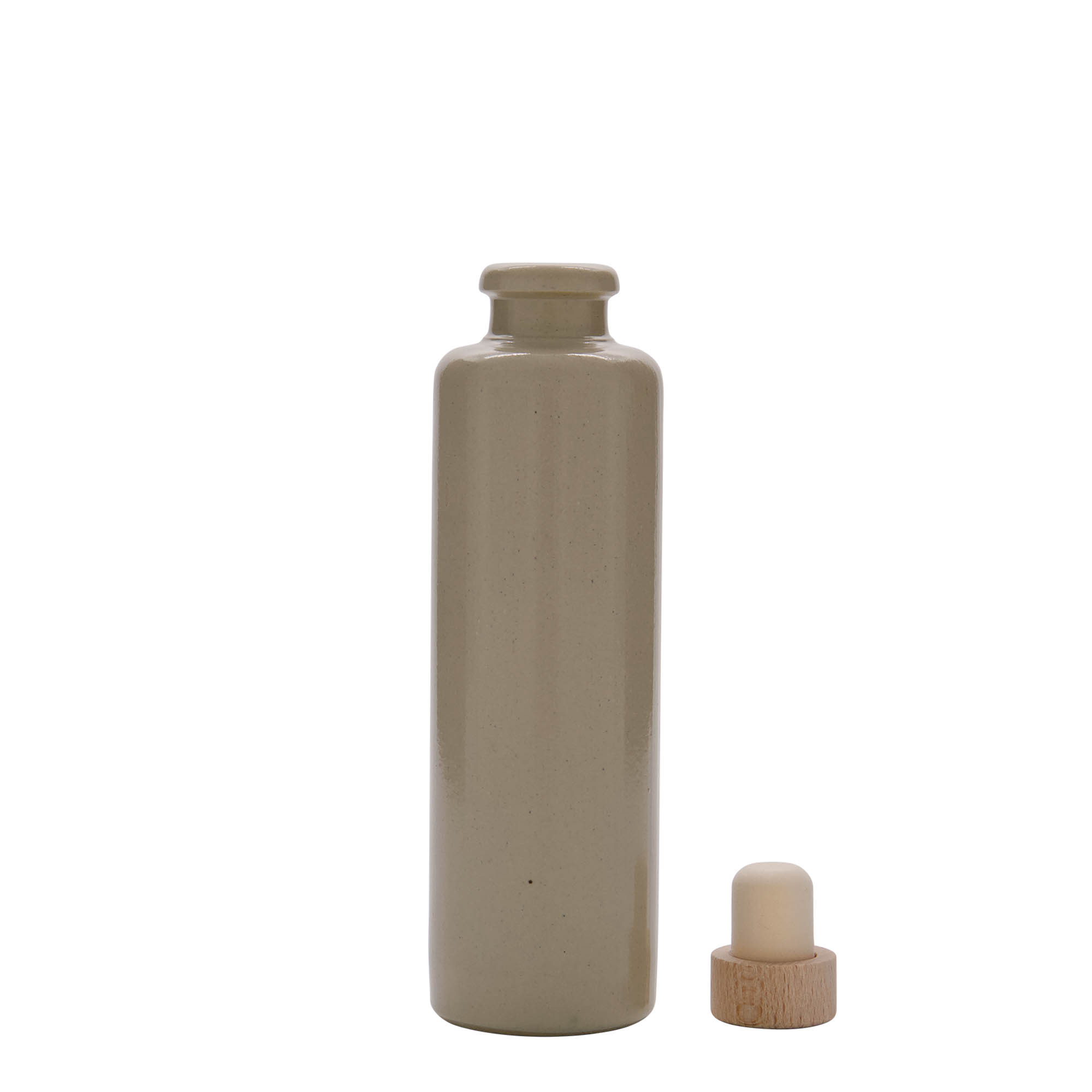 Keramische kruik, 200 ml, steengoed, beige, monding: kurk Keramische kruik, 200 ml, steengoed, beige, monding: kurk