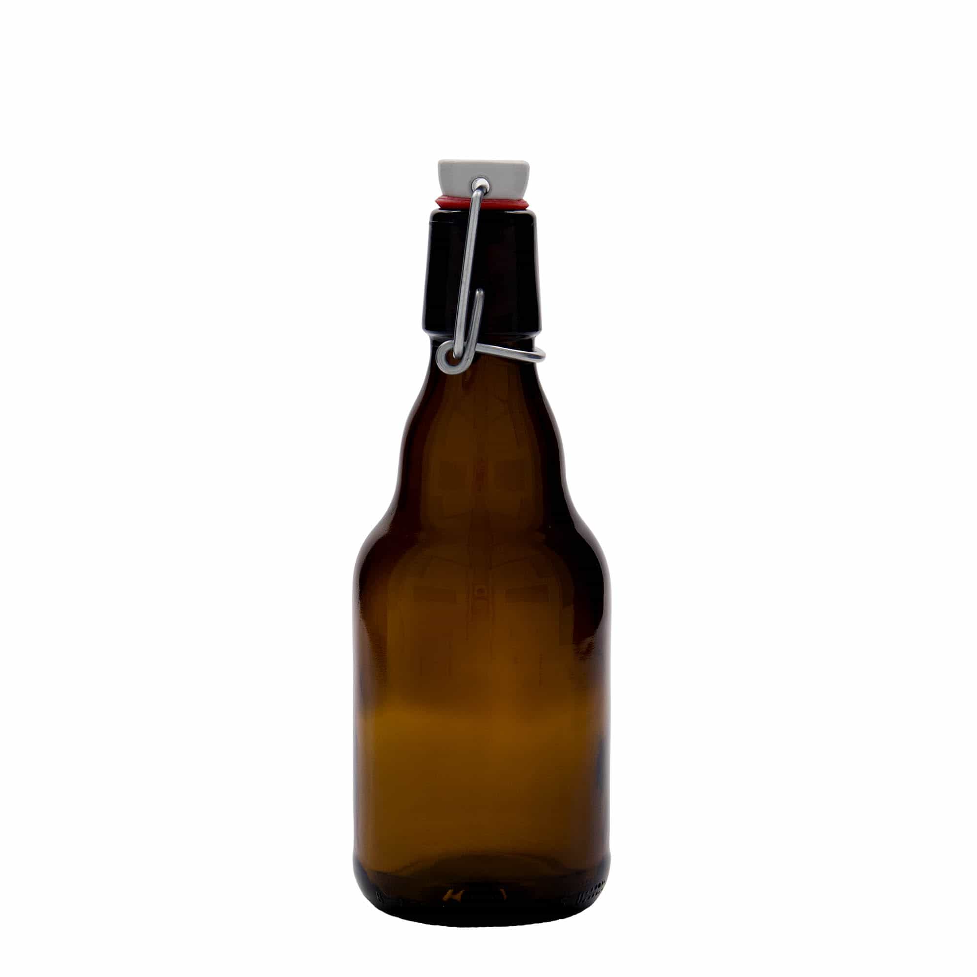 Bouteille de bière 330 ml « Steinie », verre, brun, bouchage: bouchon mécanique